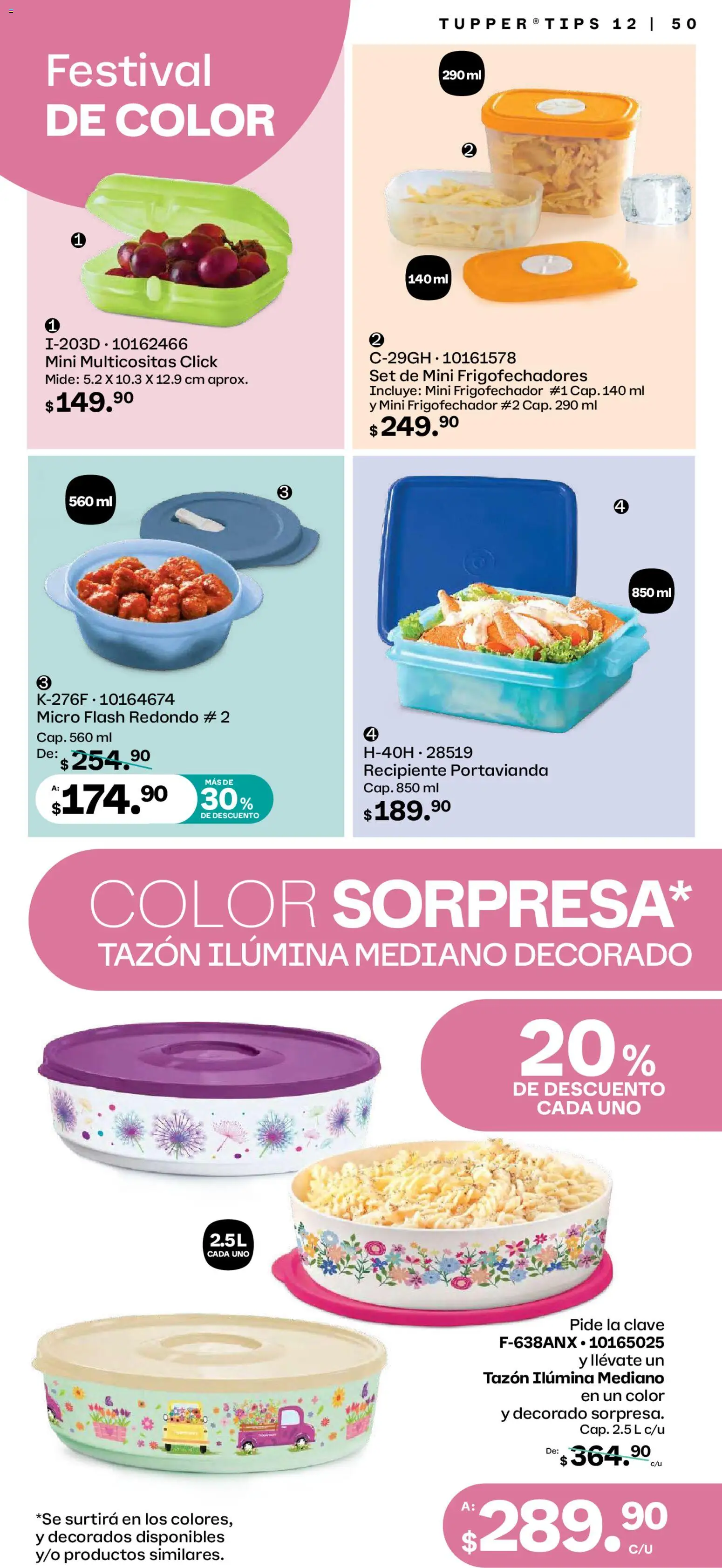 Nuevas ofertas de Tupperware válidas en toda la República Mexicana desde el 03.11.2025. ¡Encuentra las mejores ofertas en Tupperware catálogo! | Página: 50 | Productos: Tupper