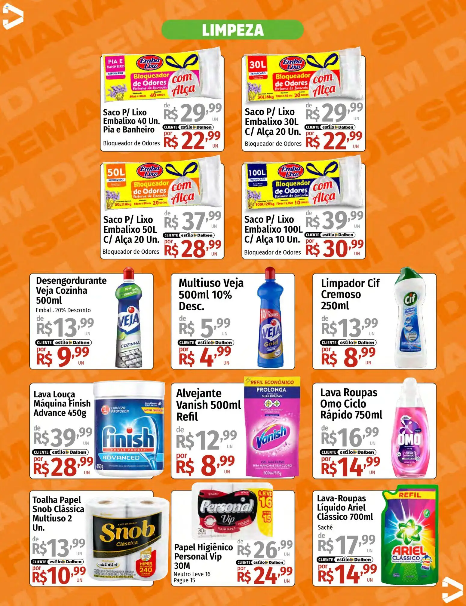 Supermercado Dalben Folheto - válido de 03.04.2026 | Página: 12 | Produtos: Perfume, Desengordurante, Roupas, Vanish
