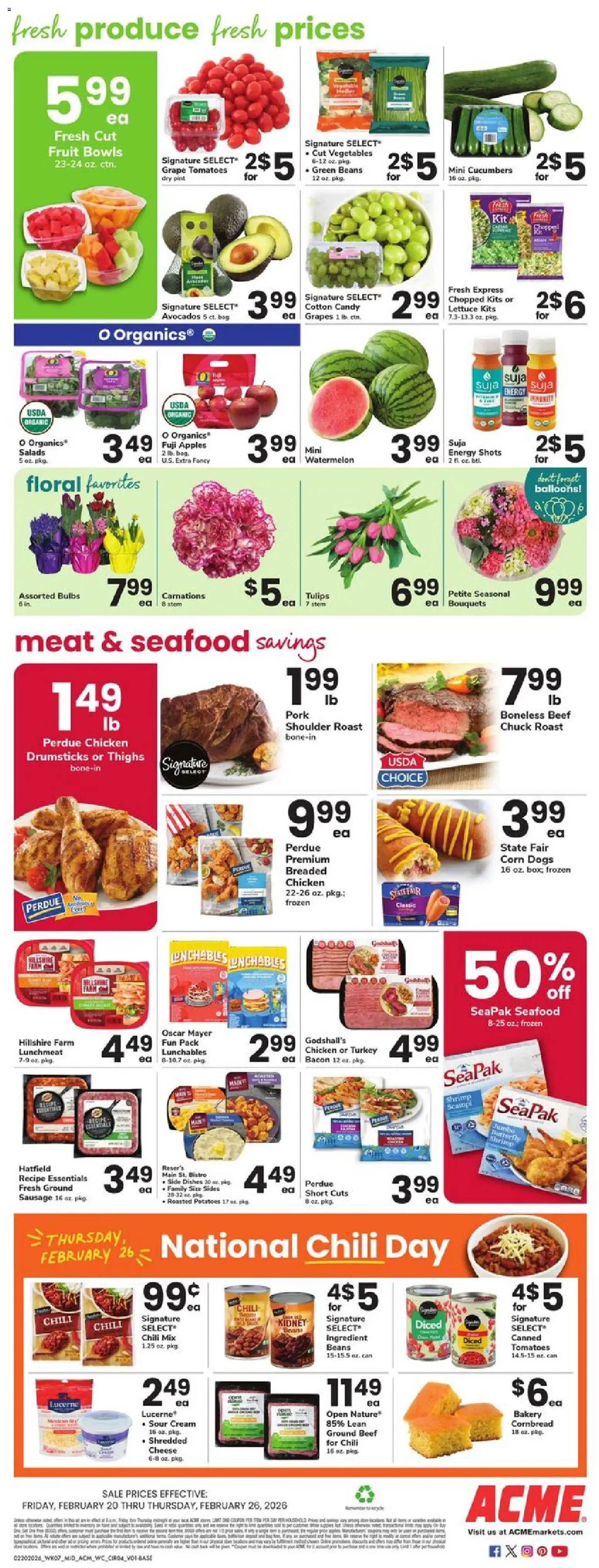 Acme Weekly Ad - NJ - valid from 20.02.2026 | Page: 3 | Products: Cheese, Apples, Grapes, Bag