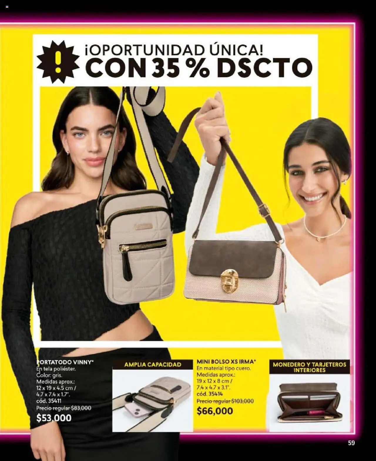CyZone revista - valida desde el 24.09.2025 | Página: 61 | Productos: Bolso, Monedero
