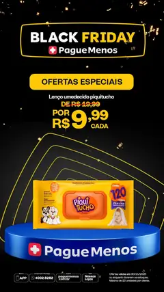 Pague Menos Black Friday - Pré-Visualização do folheto da loja Pague Menos, válido de 03.11.2025 | Página: 4 | Produtos: Lenço, Lenço umedecido