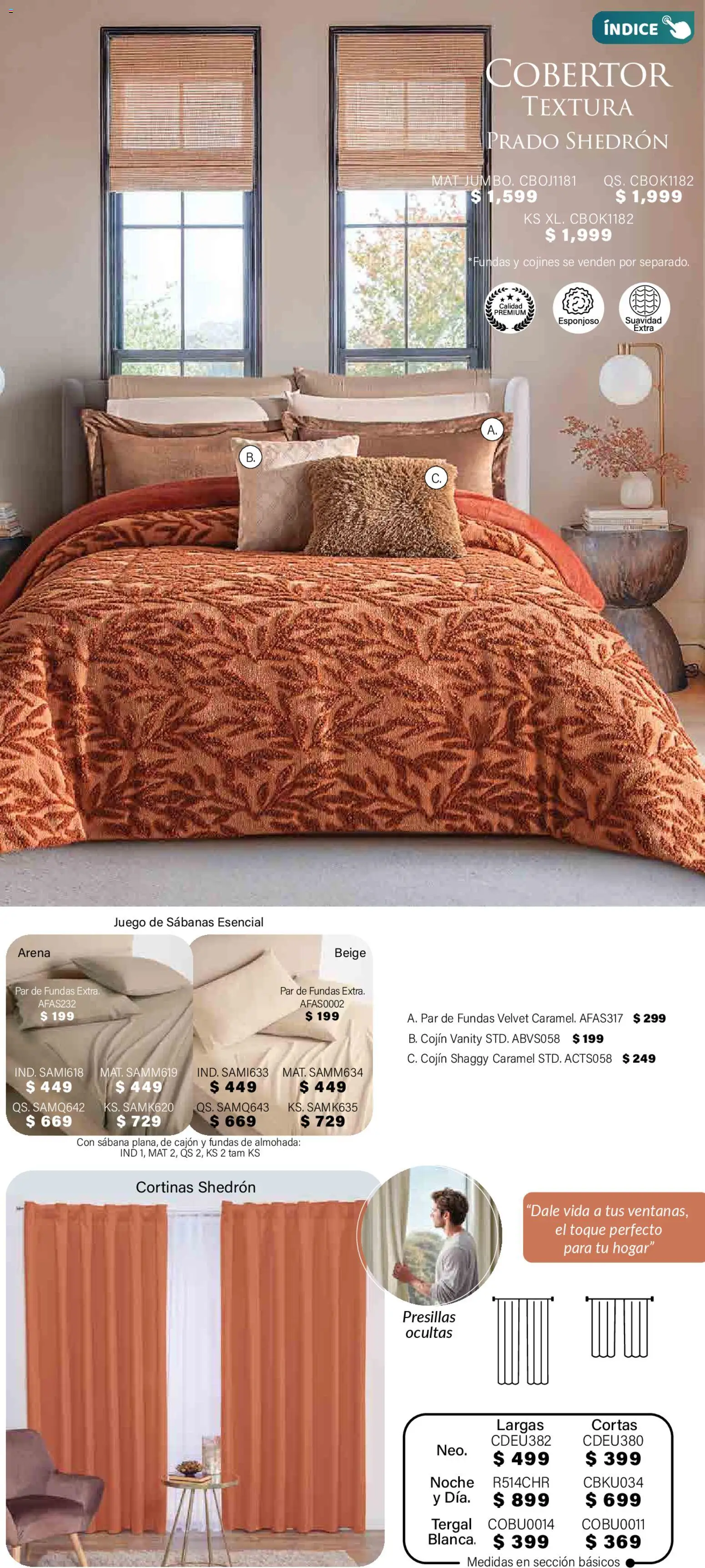 Nuevas ofertas de Colchas Concord válidas en toda la República Mexicana desde el 01.11.2025. ¡Encuentra las mejores ofertas en Colchas Concord Buen Fin! | Página: 357 | Productos: Juego, Almohada, Sabanas, Cortinas