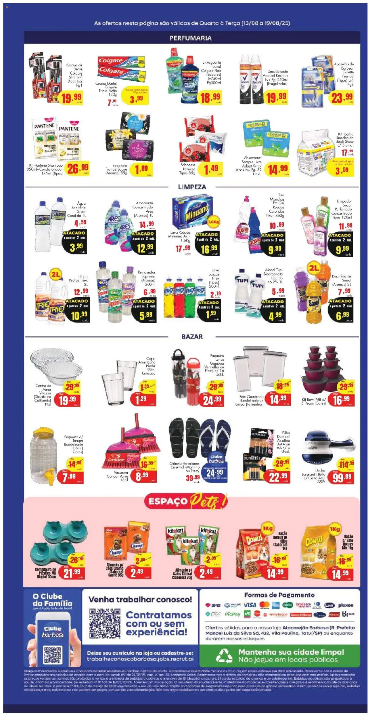 Barbosa Supermercados Folheto - válido de 13.08.2025 | Página: 4 | Produtos: Shampoo, Escova, Sabonete, Amaciante
