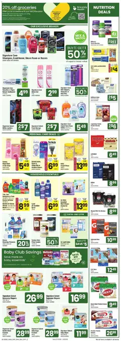 Preview of Shaw's weekly ads valid from 13.02.2026 | Page: 6 | Products: Milk, Soap, Body Wash, Starter