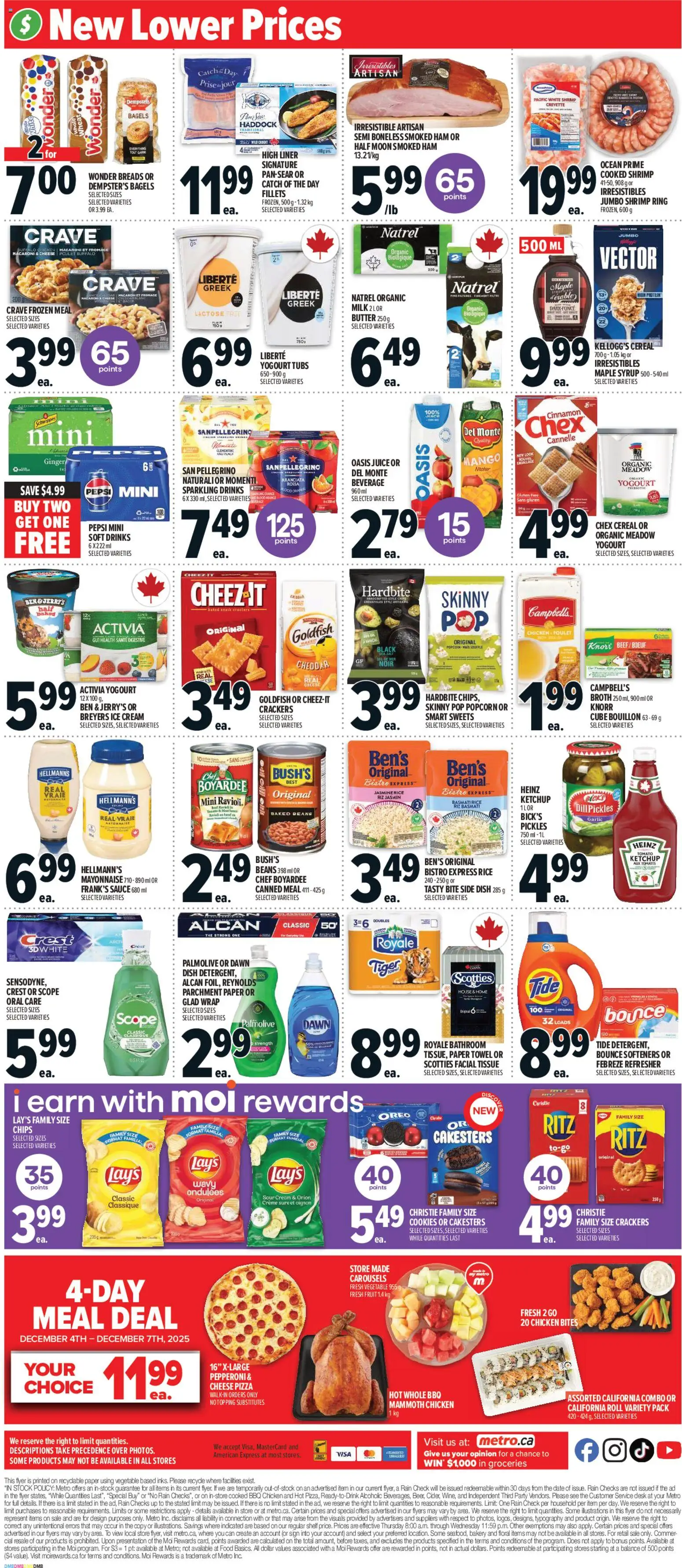 Metro flyer valid from 04.12.2025 | Page: 4 | Products: Cookies, Bakery, Pizza, Chicken