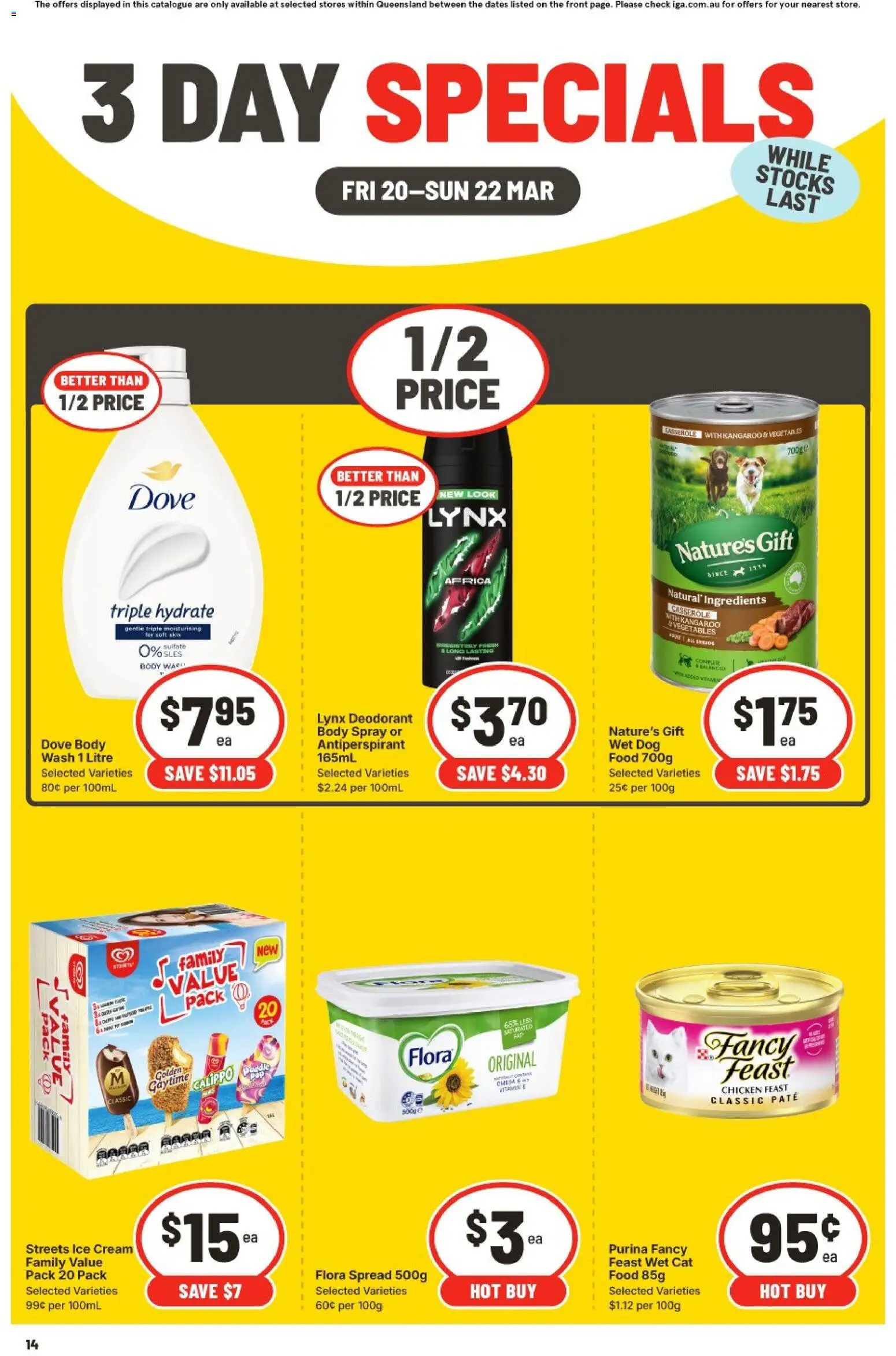 IGA catalogue - valid from 20.03.2026 | Page: 4 | Products: Chicken, Antiperspirant, Cream, Vegetables