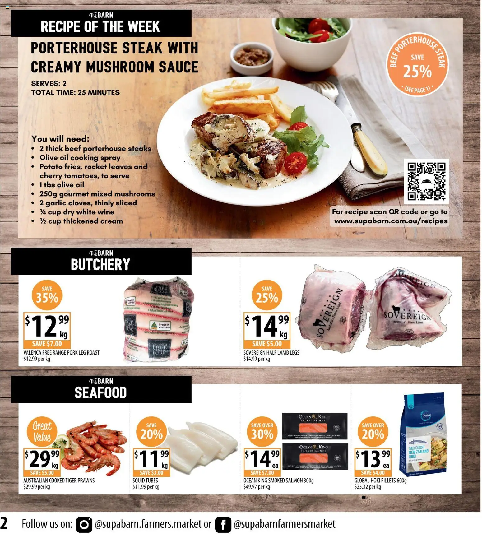 Supabarn catalogue - valid from 18.03.2026 | Page: 2 | Products: Beef, Cream, Seafood, Garlic
