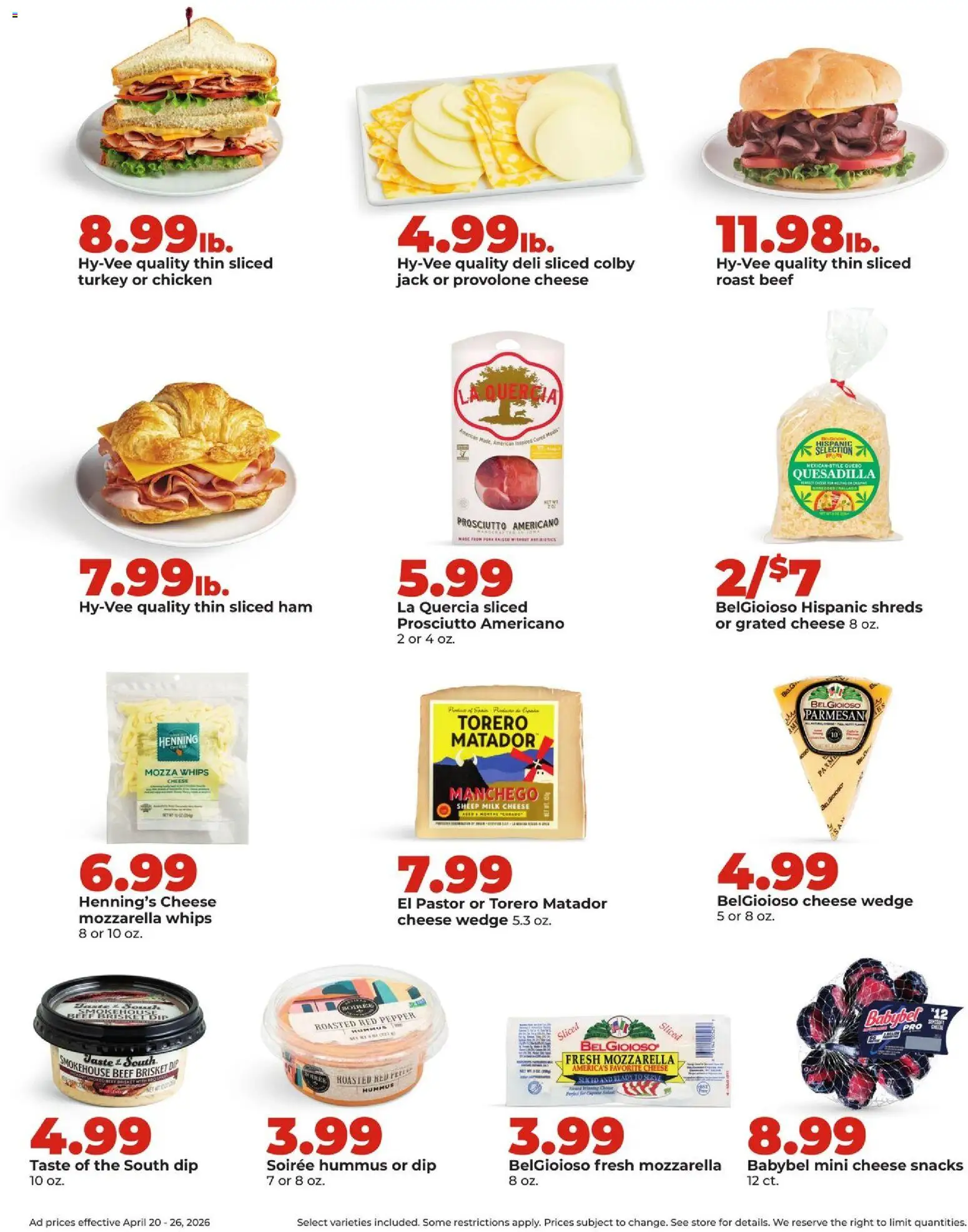 HyVee Weekly Ad - valid from 20.04.2026 | Page: 17 | Products: Milk, Cheese, Beef, Pepper