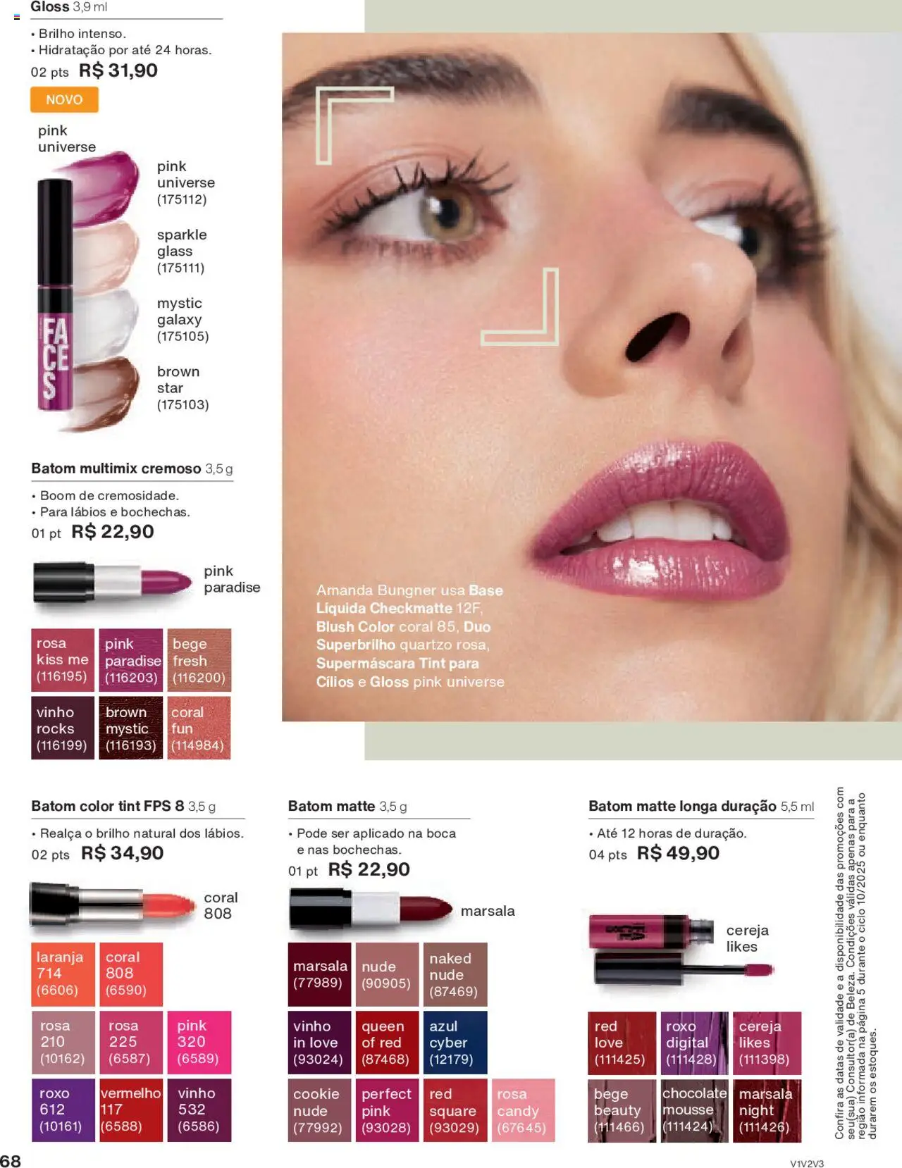 Natura Folheto - válido de 05.06.2025 | Página: 68 | Produtos: Mousse, Cereja, Blush, Base