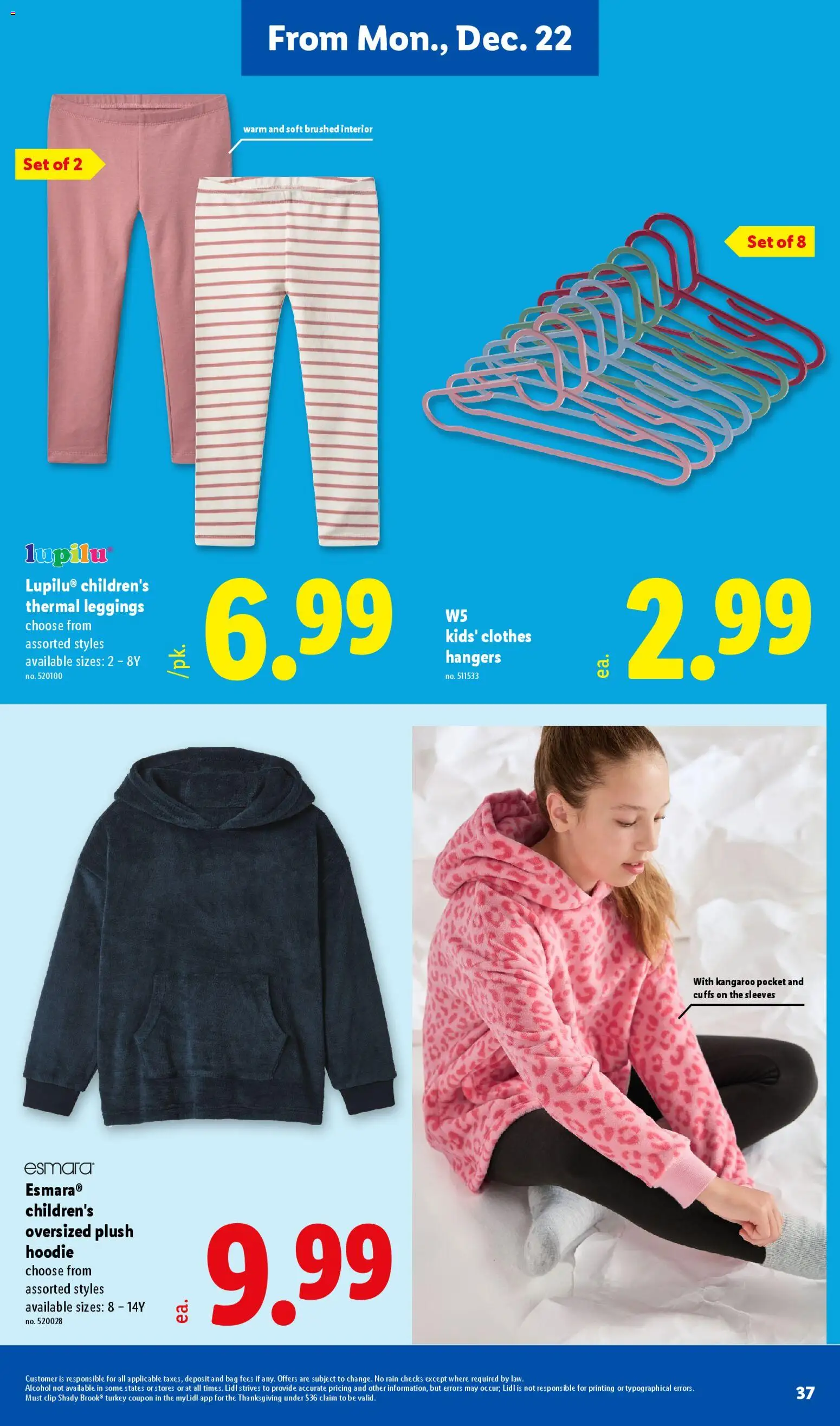 Lidl Weekly Ad - valid from 17.12.2025 | Page: 37 | Products: Clip, Clothes, Hoodie, Bag