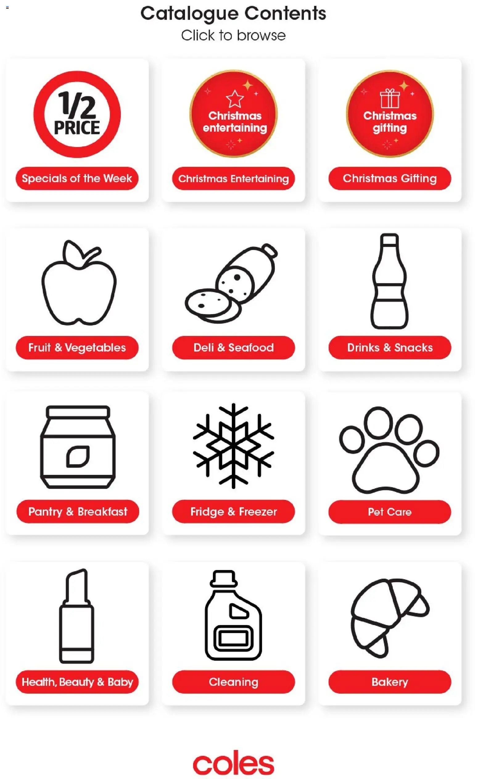 Coles catalogue - valid from 10.12.2025 | Page: 2 | Products: Vegetables, Seafood, Freezer, Bakery