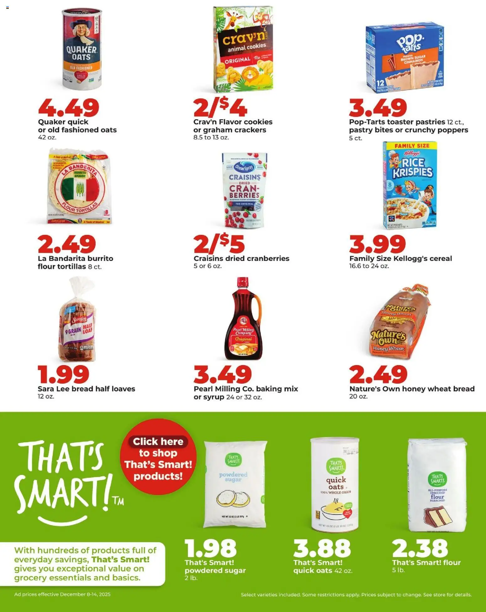 HyVee Weekly Ad - valid from 08.12.2025 | Page: 25 | Products: Toaster, Berries, Bread, Sugar