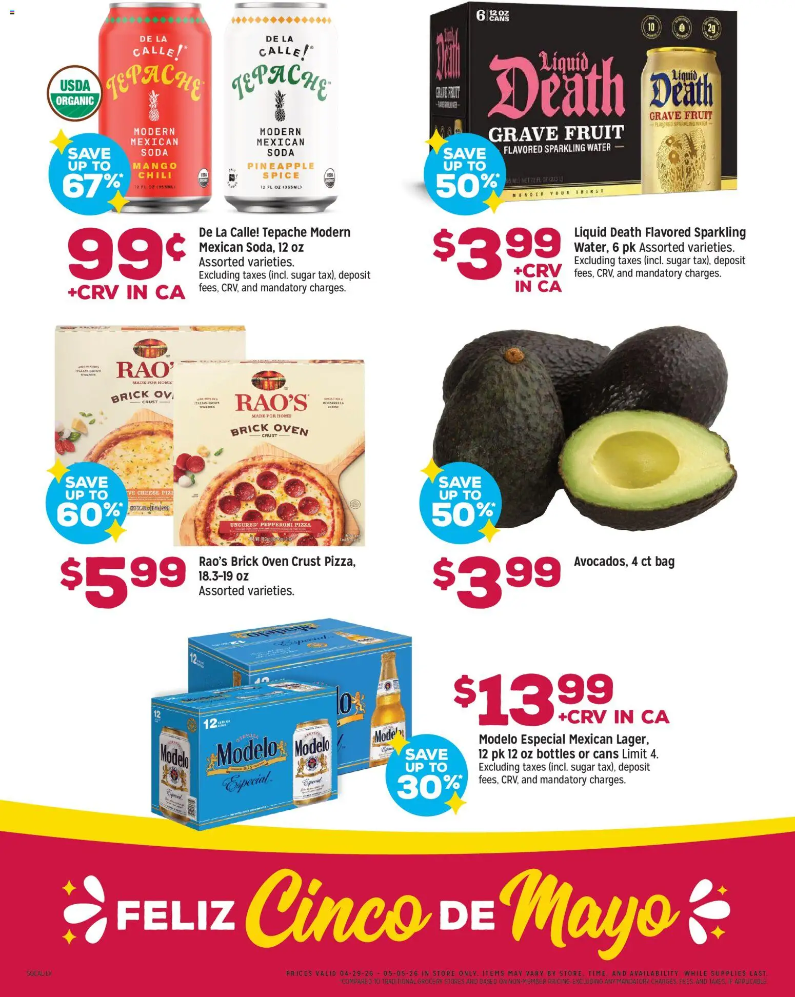 Grocery Outlet Weekly Ad - CA - valid from 29.04.2026 | Page: 2 | Products: Cheese, Pineapple, Mango, Bag
