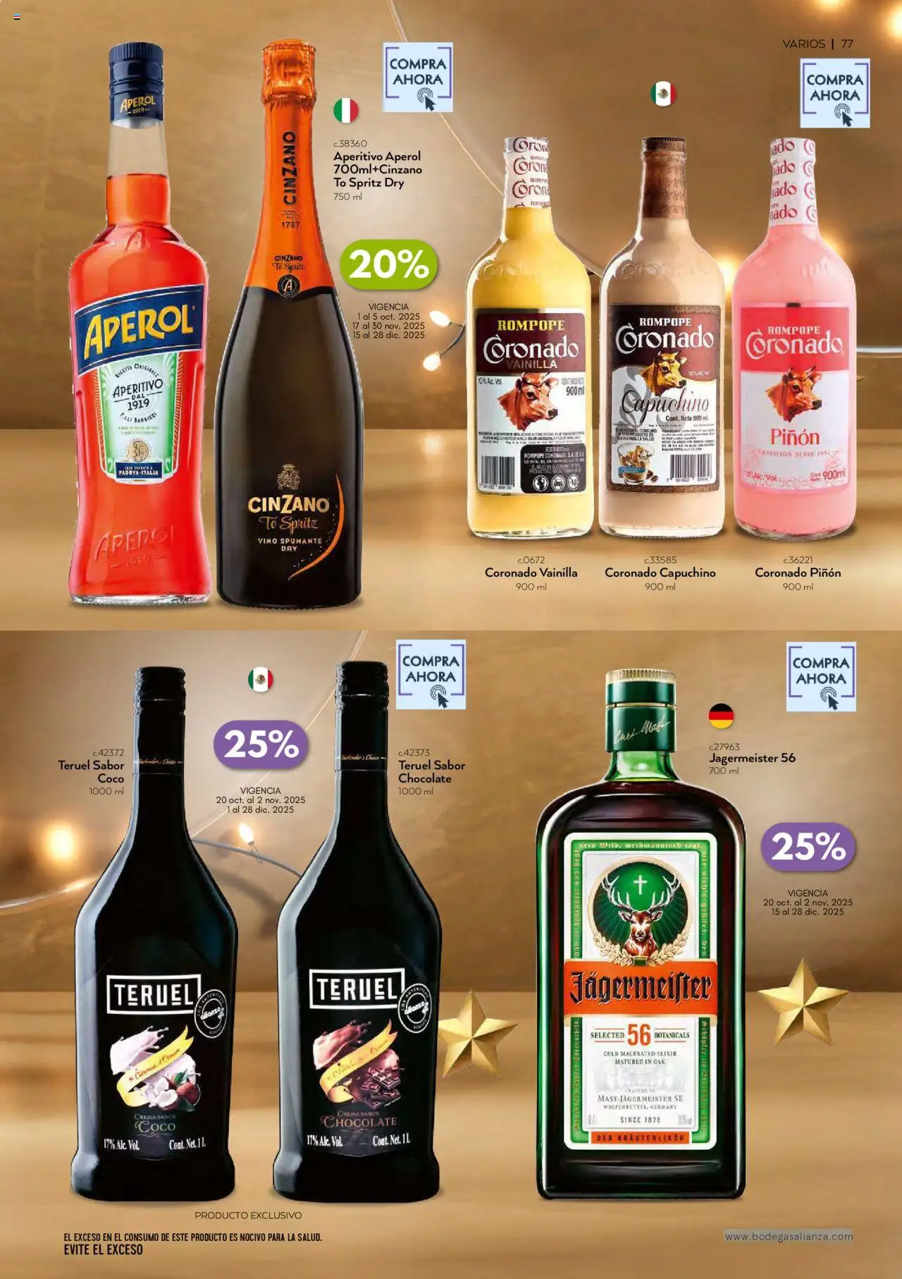 Nuevas ofertas de Bodegas Alianza válidas en toda la República Mexicana desde el 01.10.2025. ¡Encuentra las mejores ofertas en Bodegas Alianza - Catálogo Cava Morada! | Página: 79 | Productos: Crema, Chocolate, Vino