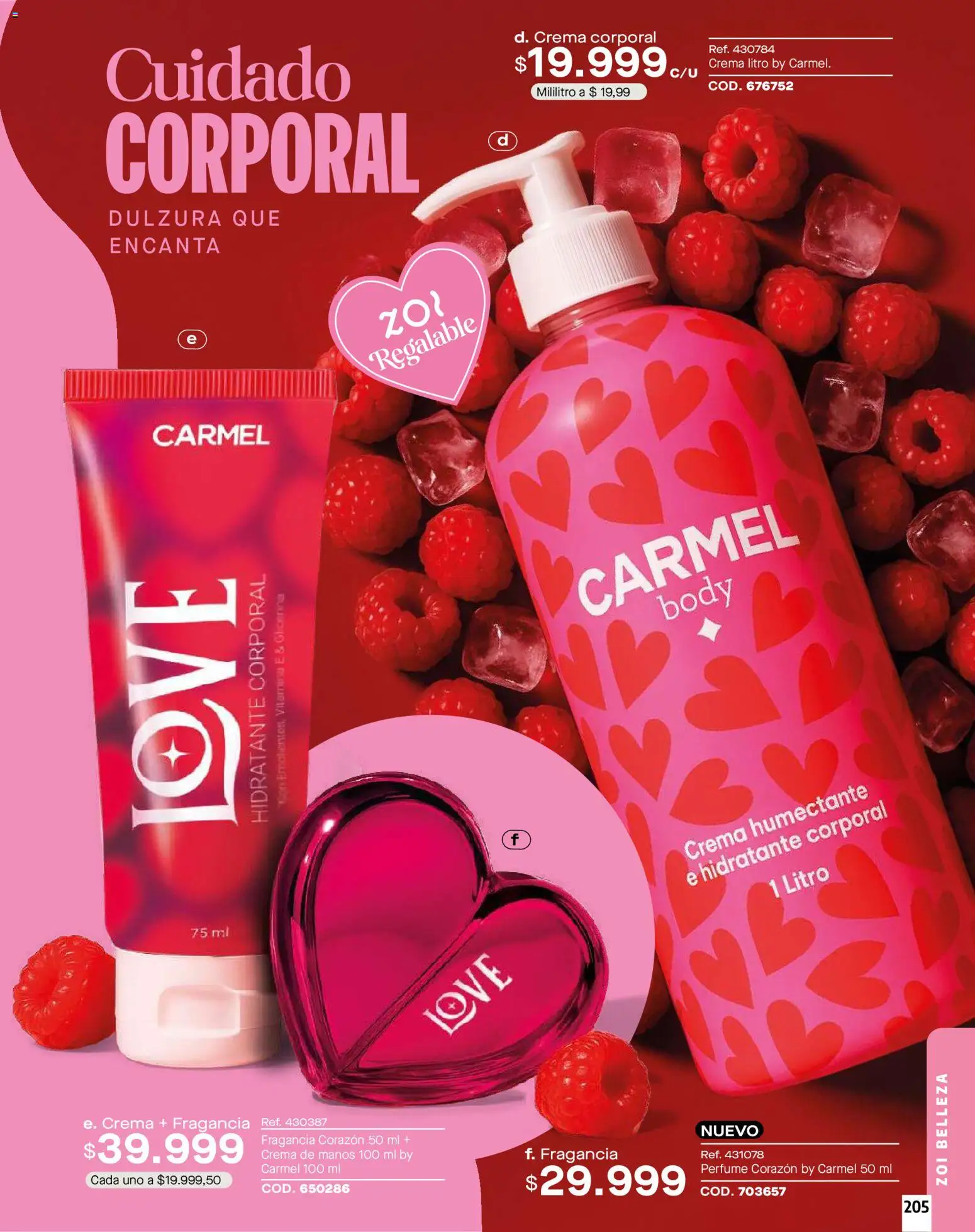 Carmel revista - valida desde el 01.03.2026 | Página: 205 | Productos: Body, Perfume, Fragancia, Crema de manos