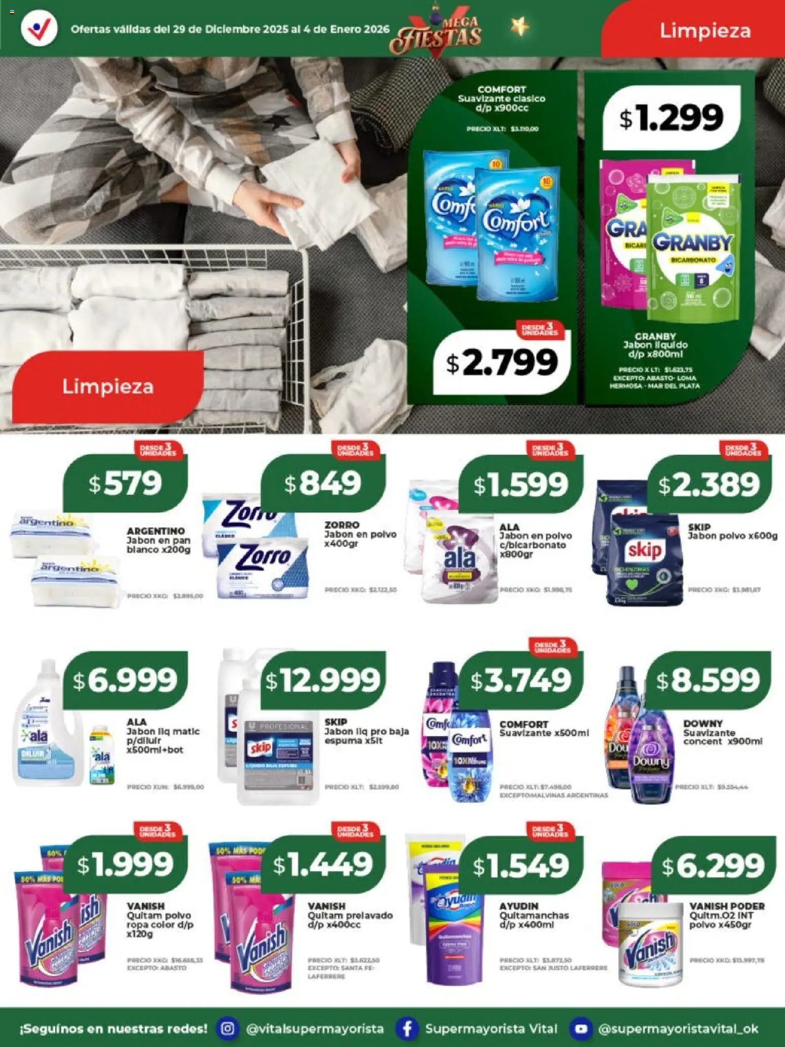 Vital - Ofertas - Laferrere  │ válido desde el 29.12.2025 | Página: 8 | Productos: Polvo, Jabón, Jabón en polvo, Ropa