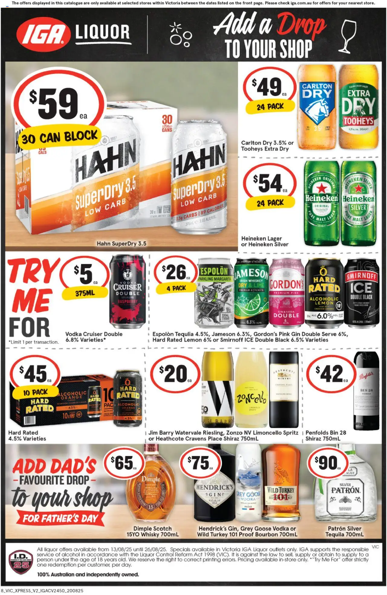 IGA catalogue - valid from 20.08.2025 | Page: 2 | Products: Vodka, Lemon, Scotch, Raspberry