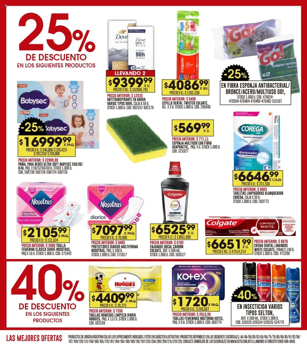 Coto ofertas │ válido desde el 11.08.2025 | Página: 16 | Productos: Algodón, Caja, Antitranspirante, Crema