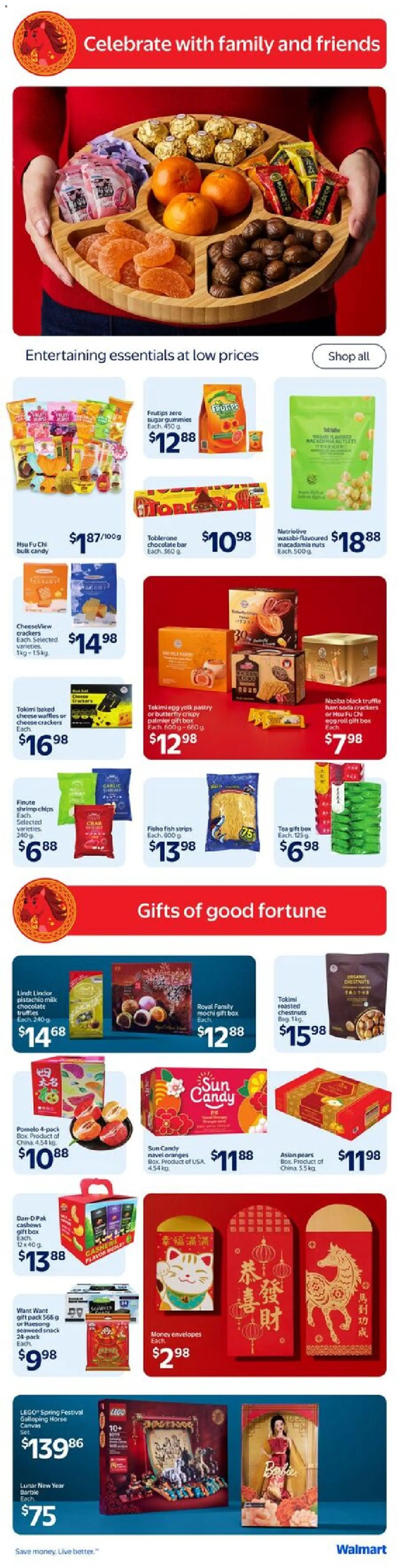 Walmart flyer valid from 15.01.2026 | Page: 9 | Products: Fish, Nuts, Box, Chocolate