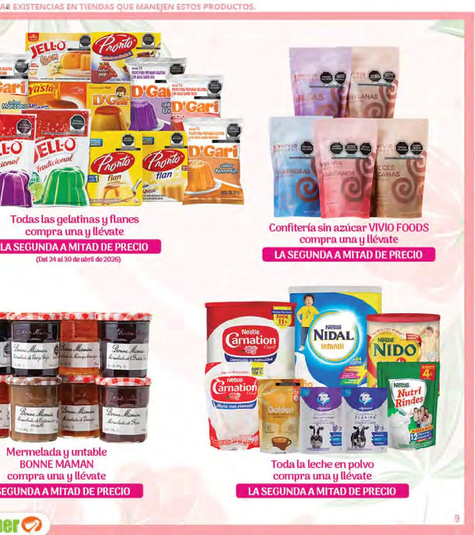 Nuevas ofertas de La Comer válidas en toda la República Mexicana desde el 24.04.2026. ¡Encuentra las mejores ofertas en La Comer folleto Mamá es lo más importante! | Página: 17 | Productos: Azúcar, Leche en polvo, Leche, Mermelada
