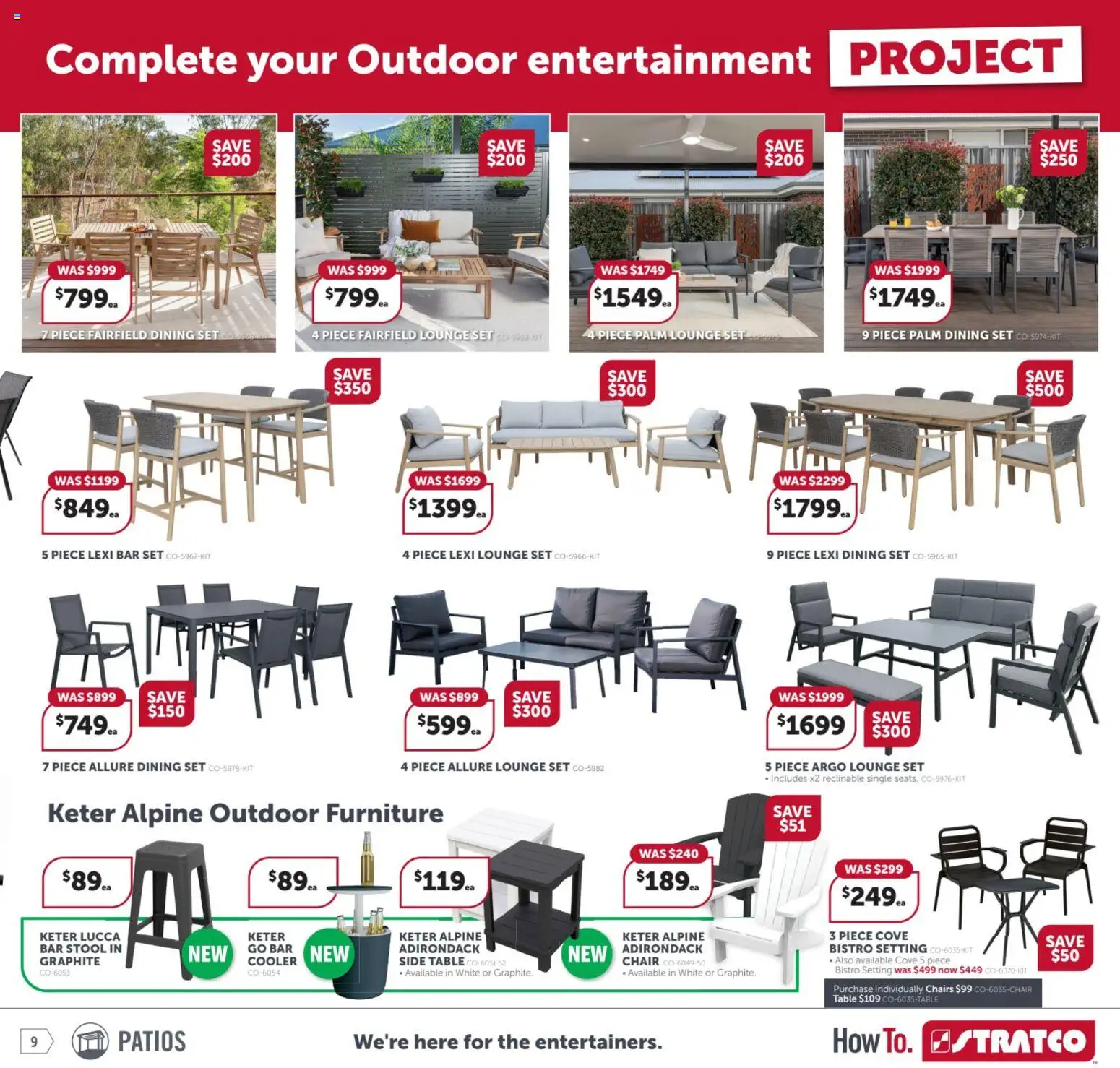 Stratco catalogue - valid from 12.12.2025 | Page: 9 | Products: Table, Chair, Stool, Outdoor furniture