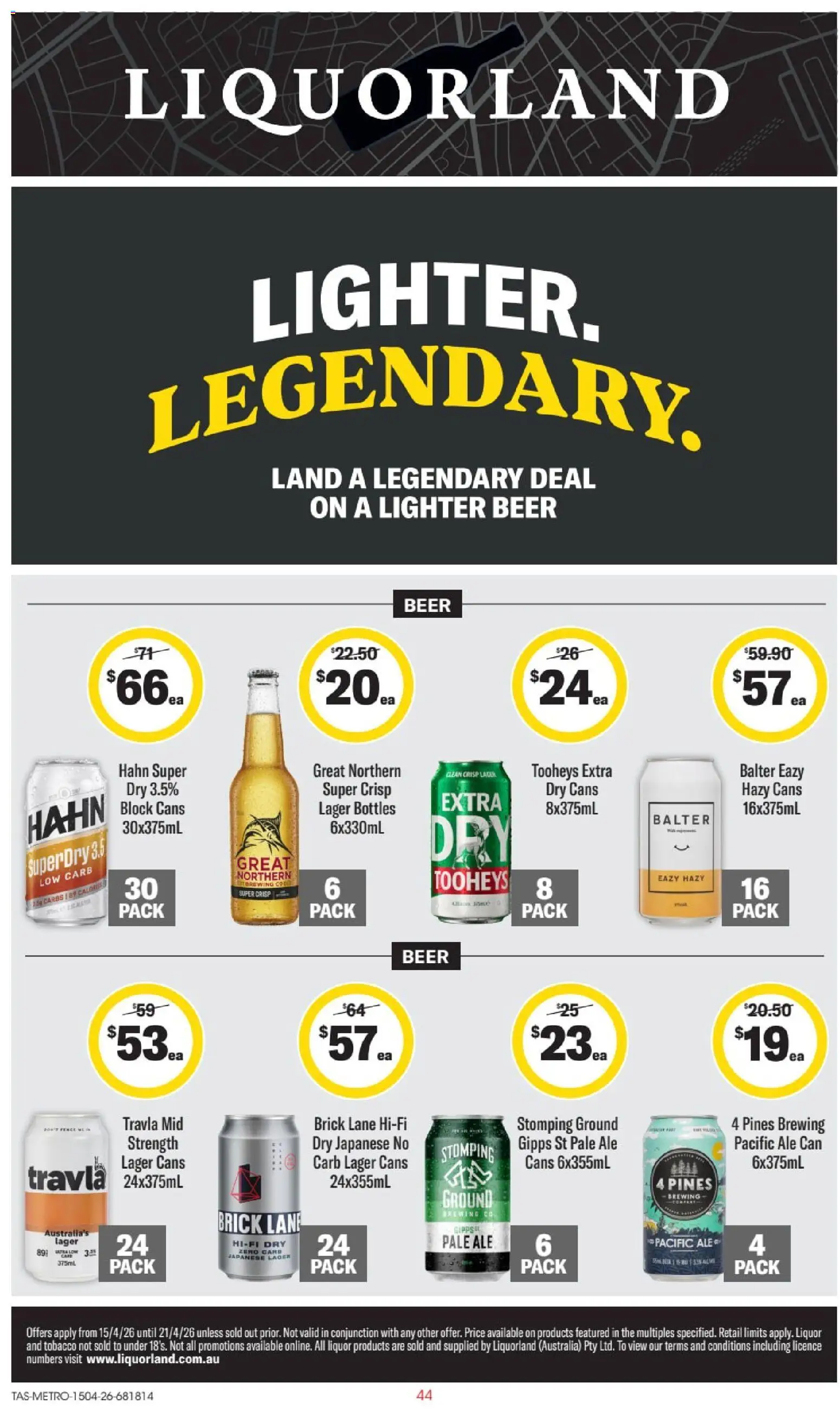 Liquorland catalogue - valid from 15.04.2026 | Page: 1 | Products: Beer