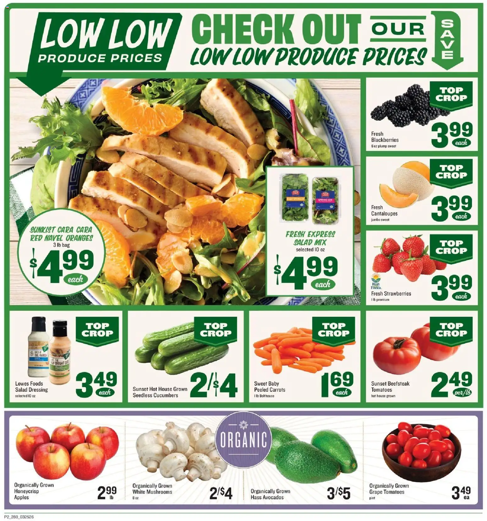 Lowes Foods Weekly Ad - GA - valid from 25.03.2026 | Page: 2 | Products: Apples, Oranges, Tomatoes, Strawberries