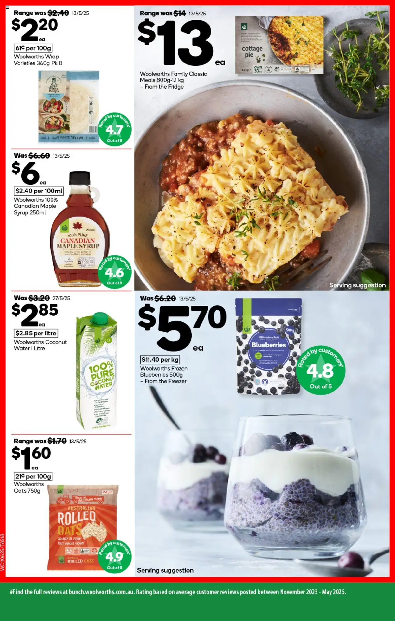 Woolworths catalogue - valid from 11.06.2025 | Page: 18 | Products: Oats, Water, Fridge, Oven