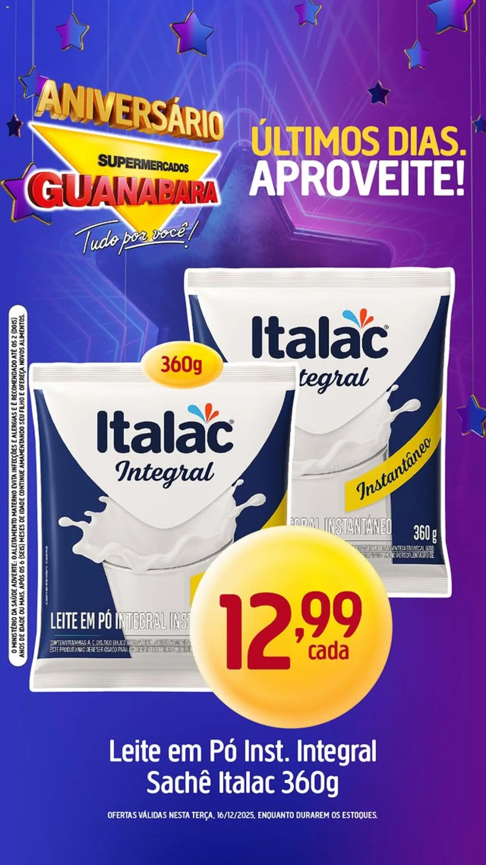 Supermercados Guanabara Folheto - válido de 16.12.2025 | Página: 5 | Produtos: Pó, Leite, Leite em pó
