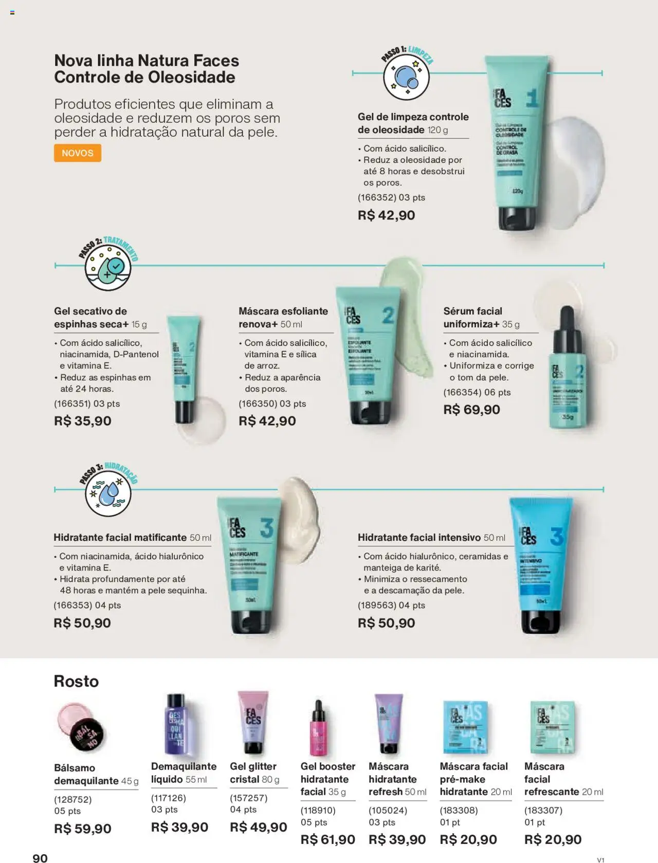 Natura Folheto - válido de 18.08.2025 | Página: 90 | Produtos: Máscara facial, Manteiga, Sérum, Demaquilante