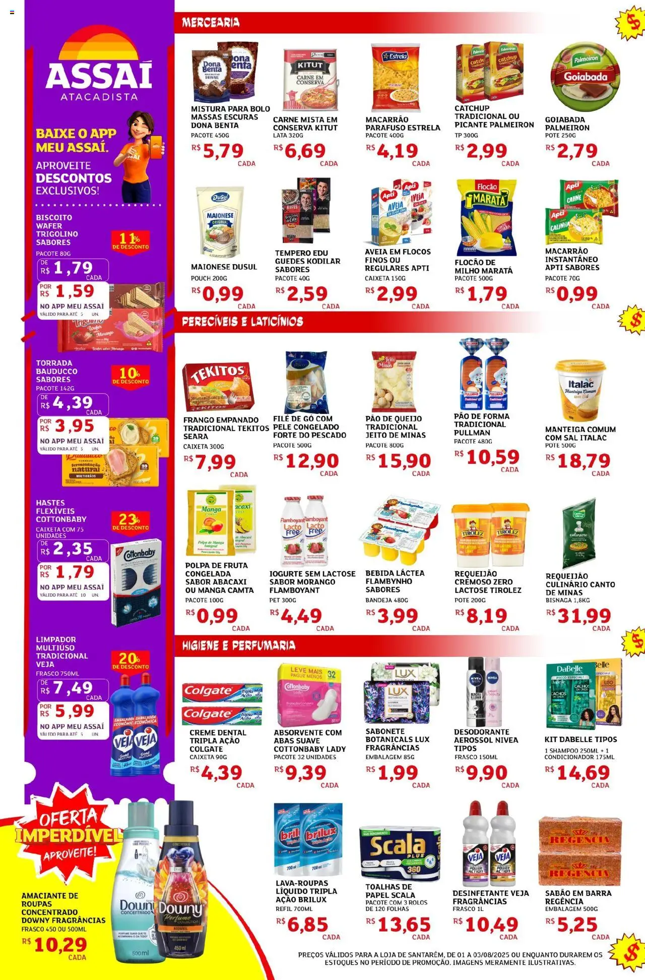 Assaí Atacadista Folheto - válido de 01.08.2025 | Página: 2 | Produtos: Biscoito, Bebida, Aveia, Goiabada