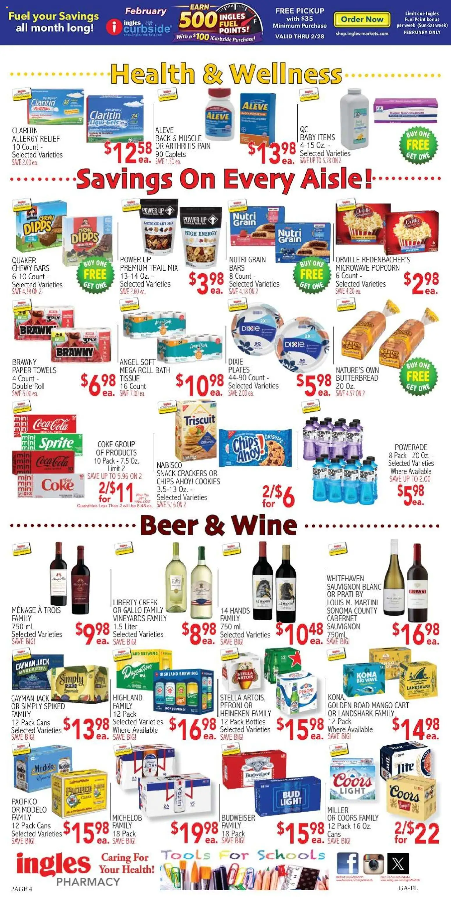 Ingles Weekly Ad - valid from 25.02.2026 | Page: 4 | Products: Bath, Chips, Cookies, Mango