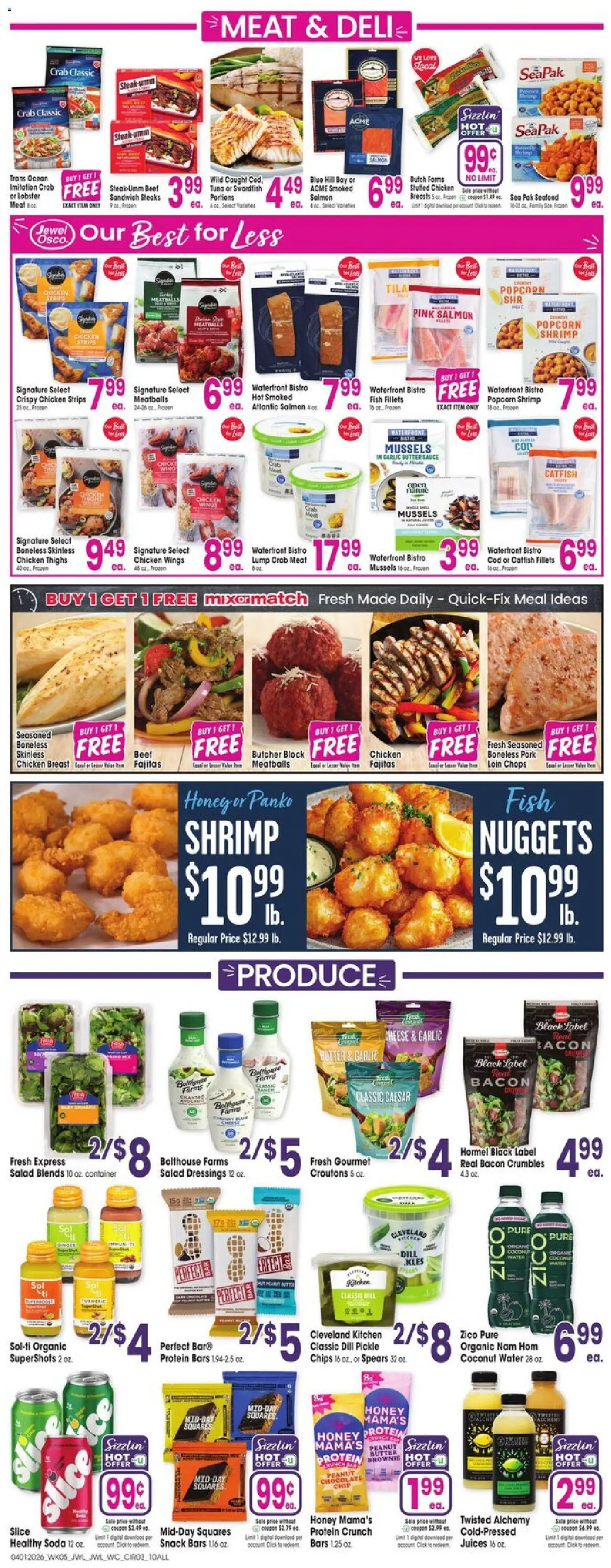 Jewel Osco Weekly Ad - valid from 01.04.2026 | Page: 3 | Products: Chocolate, Pork, Chips, Dill
