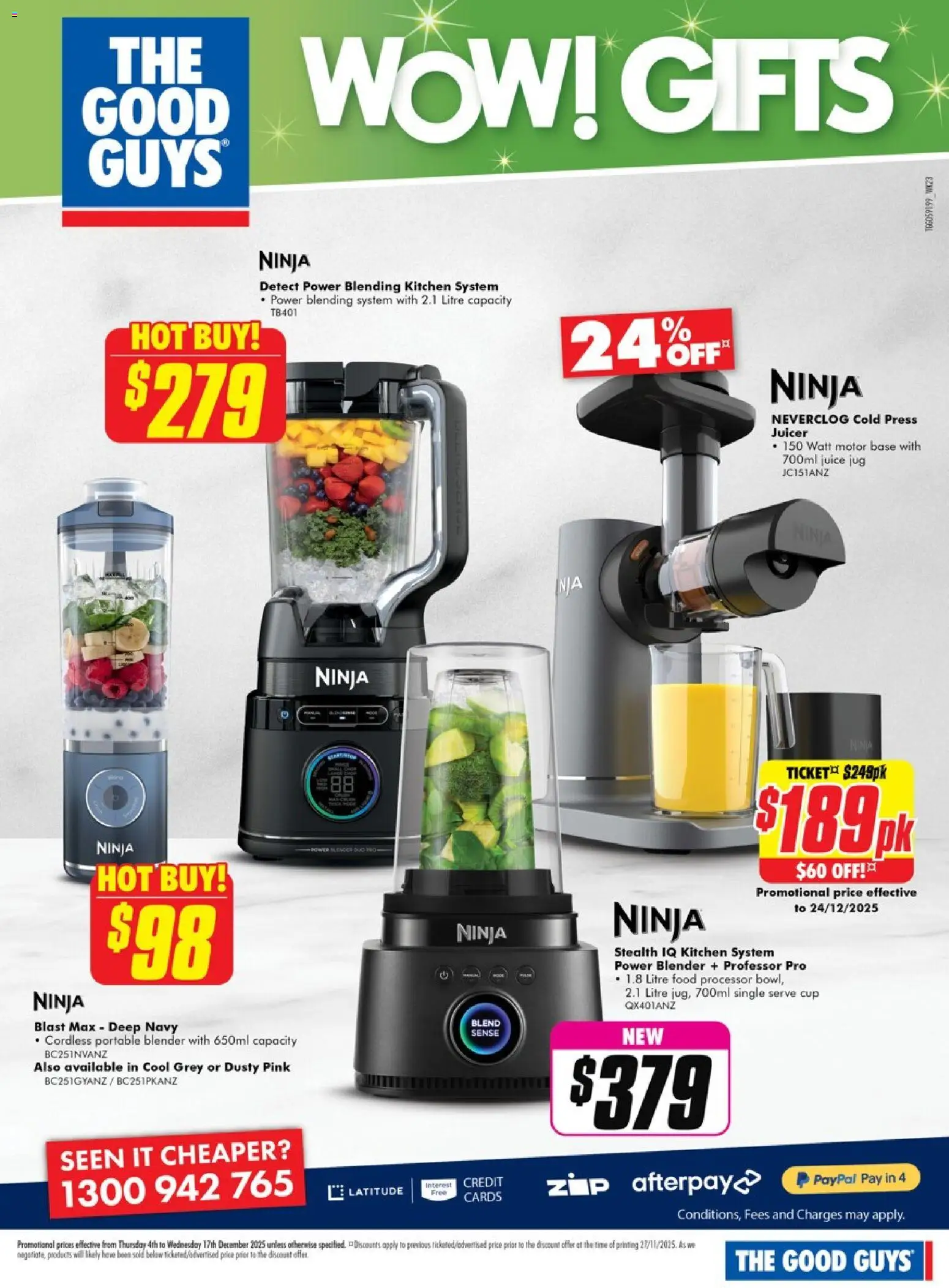 The Good Guys catalogue - valid from 03.12.2025 | Page: 7 | Products: Juice, Blender, Juicer, Food processor