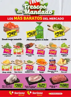 Vista previa de Soriana Frescos del Mandado Mercado: Coah, Chih y Dur, nuevo folleto de la tienda, válido en México a partir del 24.03.2026
