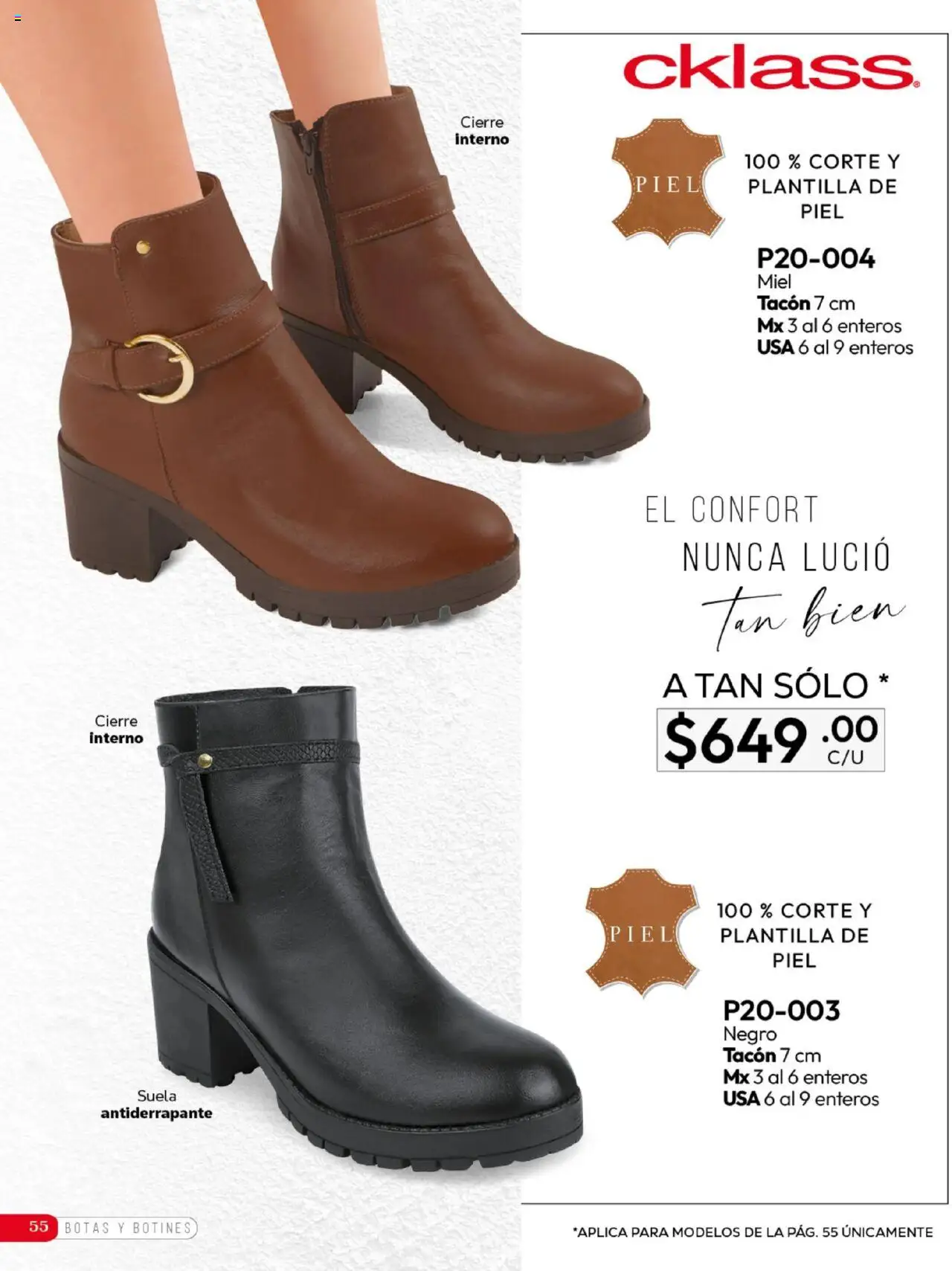 Nuevas ofertas de Cklass válidas en toda la República Mexicana desde el 16.09.2025. ¡Encuentra las mejores ofertas en Cklass - Catálogo Invierno Calzado! | Página: 56 | Productos: Botas, Botines