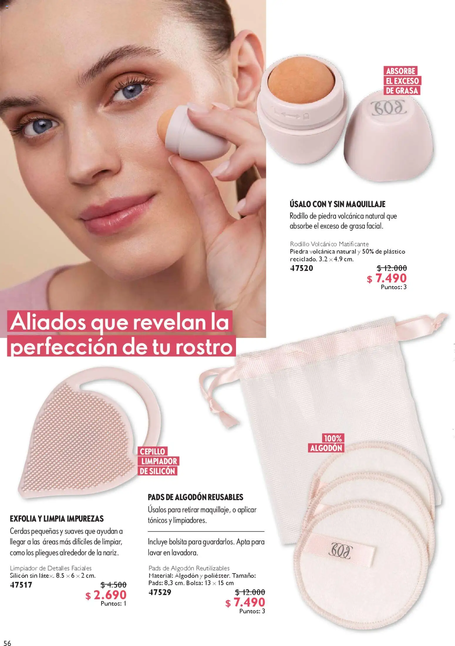 Oriflame ofertas  │ válido desde el 28.03.2026 | Página: 56 | Productos: Algodón, Maquillaje, Cepillo, Rodillo