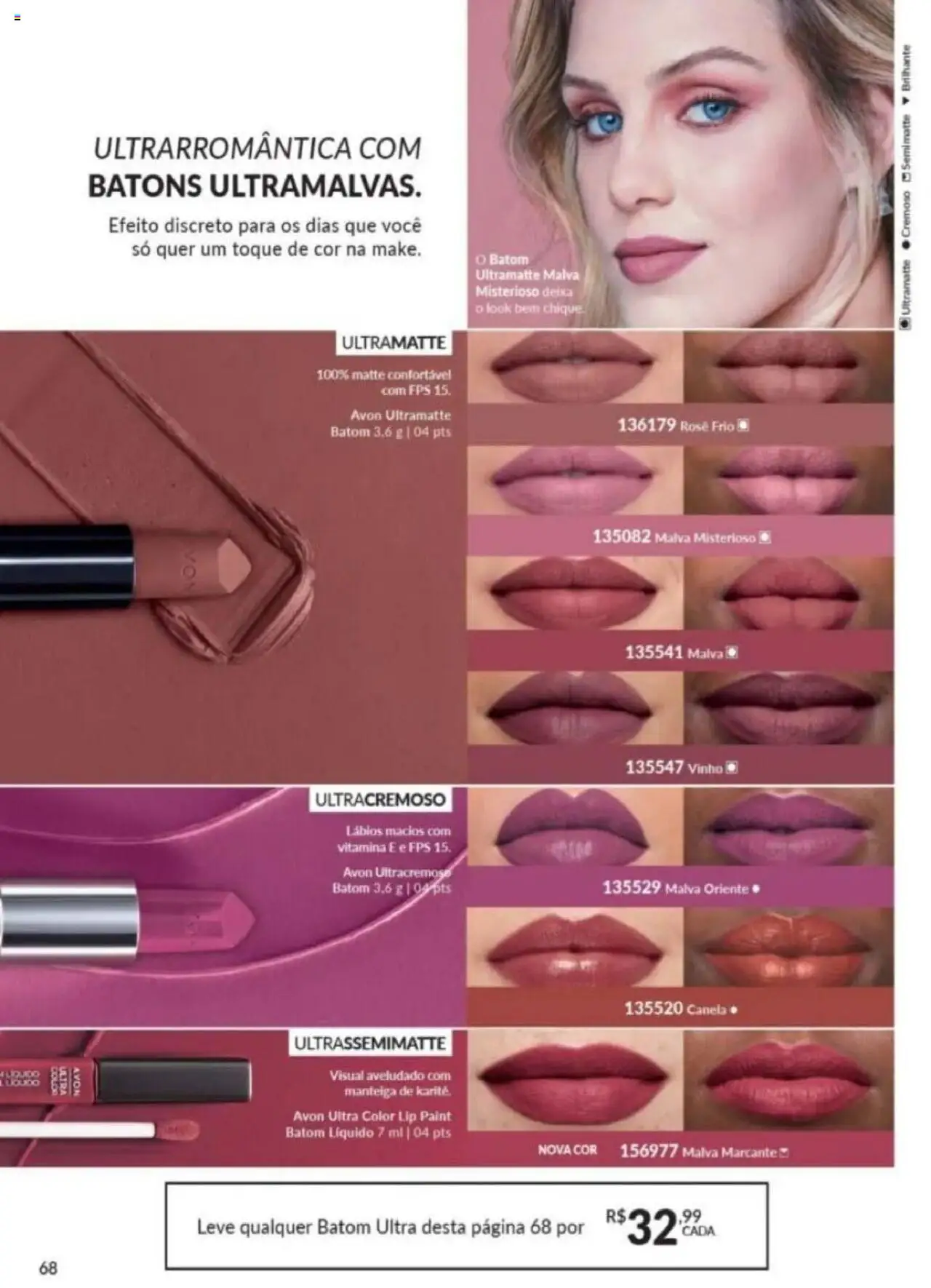 Avon Folheto - válido de 26.09.2025 | Página: 68 | Produtos: Batom, Manteiga, Vinho, Canela