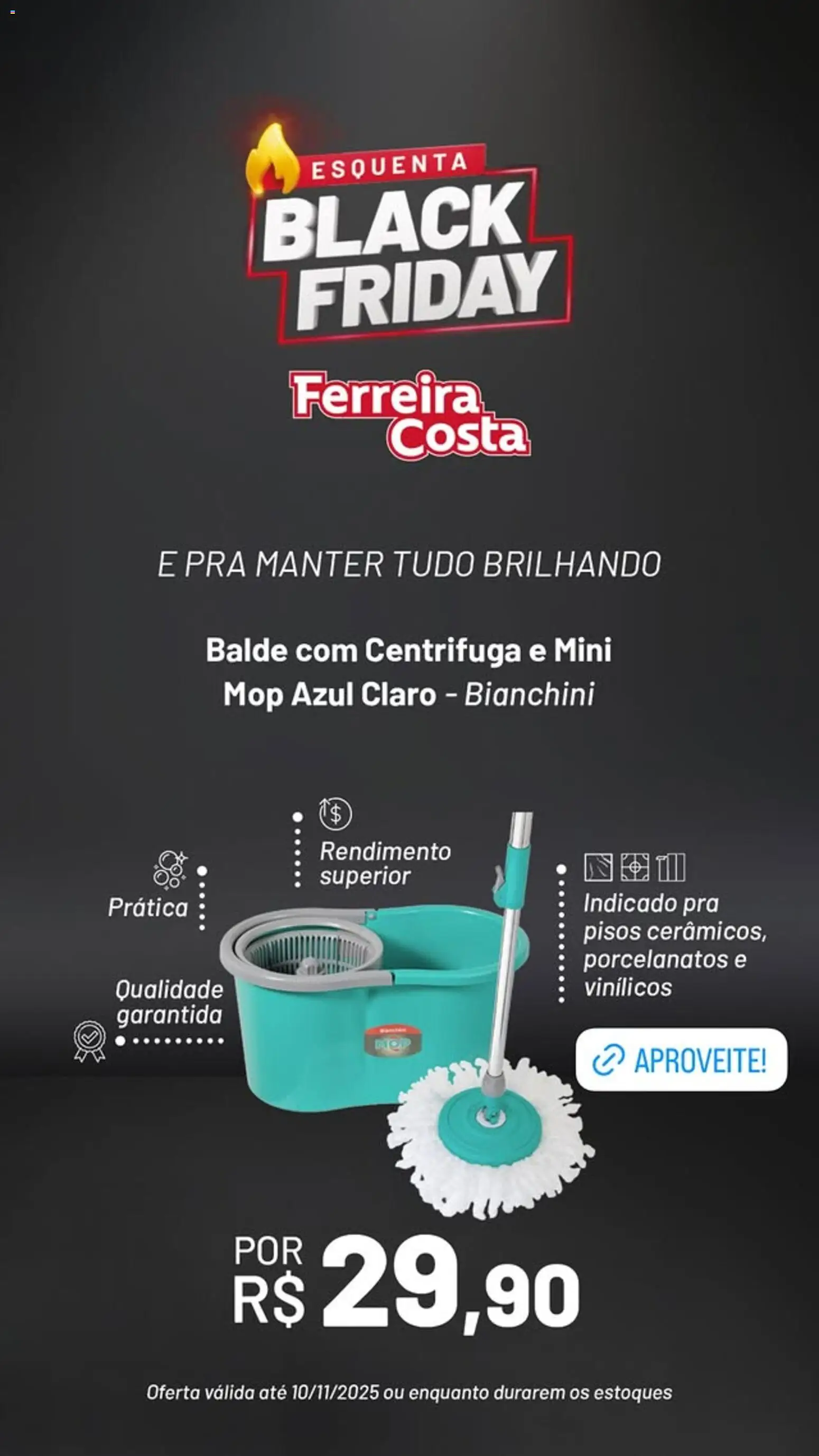 Ferreira Costa Folheto - válido de 24.10.2025 | Página: 3 | Produtos: Mop, Balde