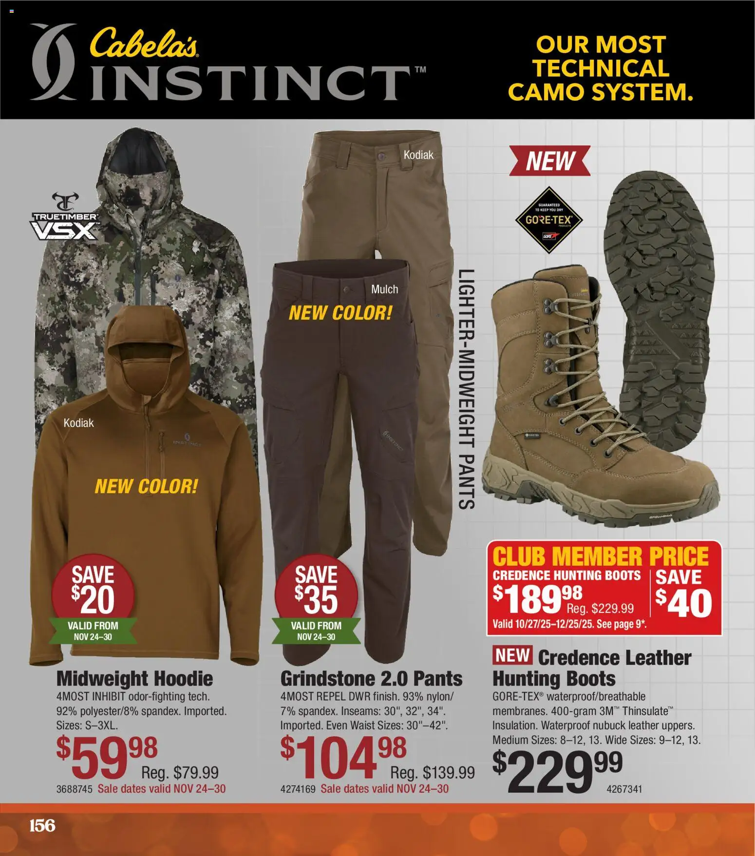 Cabela's Kids' Wishbook 25 - valid from 01.11.2025 | Page: 156 | Products: Hunting Boots, Hoodie, Pants, Boots