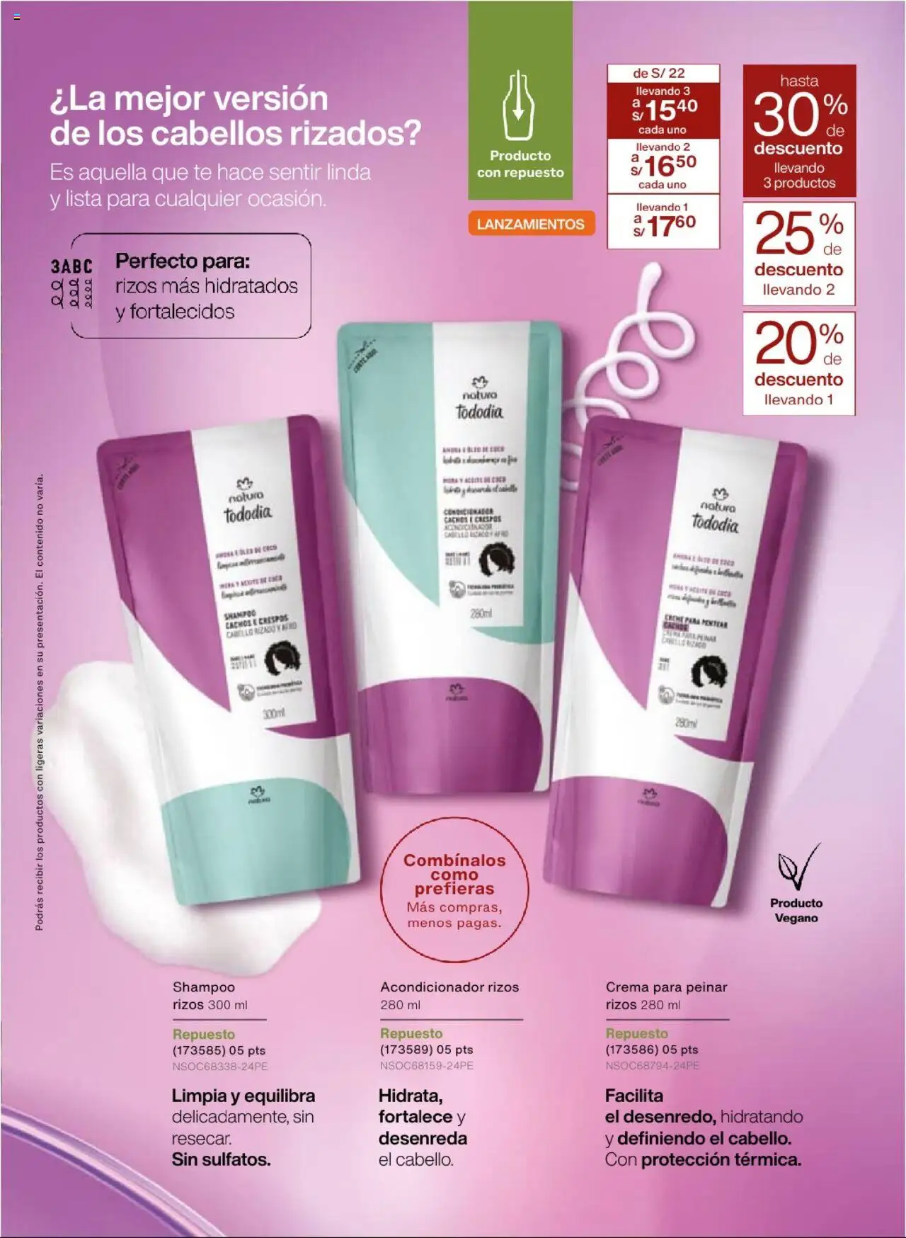 Catálogo Natura válido desde 22.07.2025 | Página: 130 | Productos: Shampoo, Acondicionador, Té, Crema