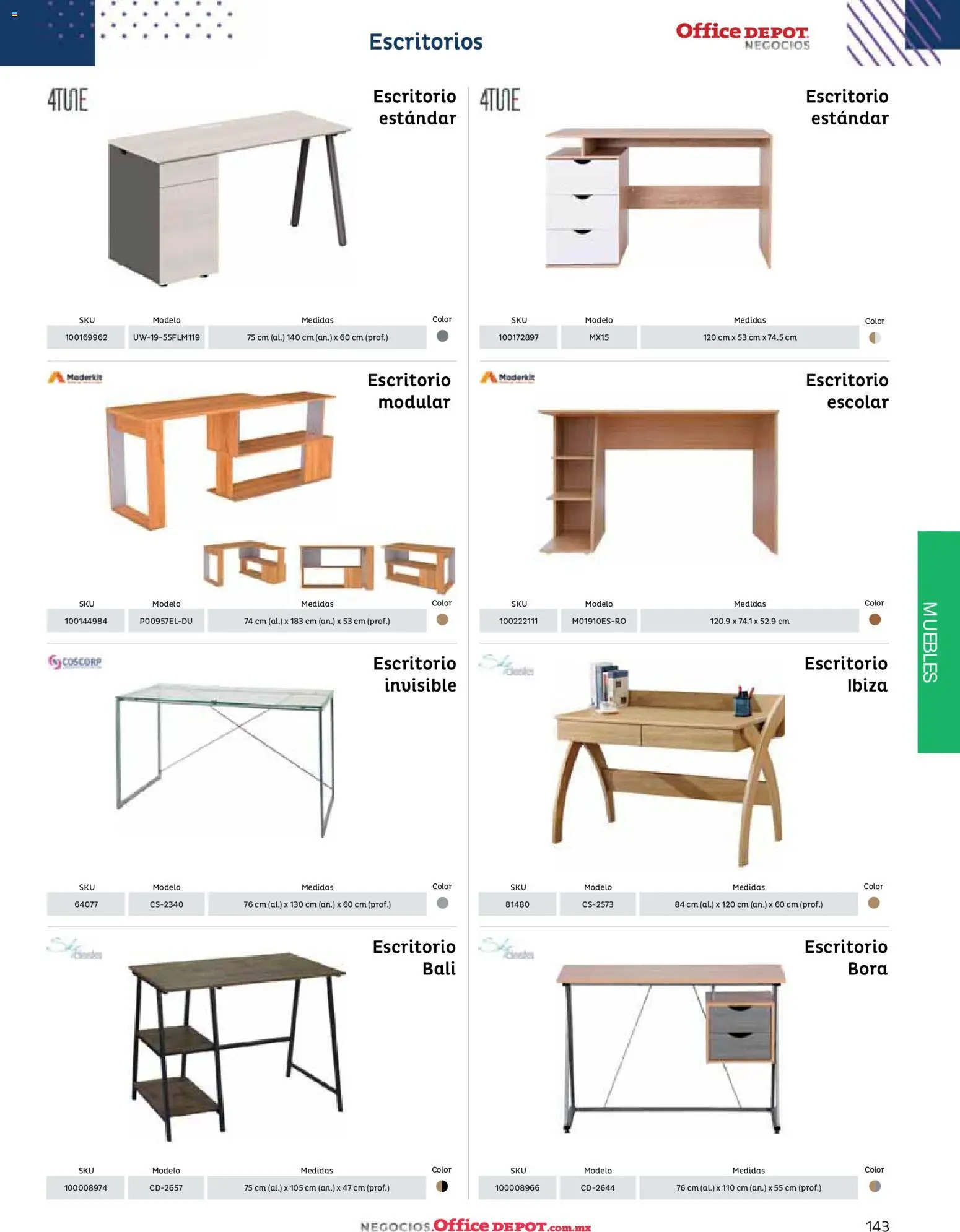 Nuevas ofertas de Office Depot válidas en toda la República Mexicana desde el 12.01.2026. ¡Encuentra las mejores ofertas en Office Depot catálogo 2026! | Página: 145 | Productos: Escritorio, Modular
