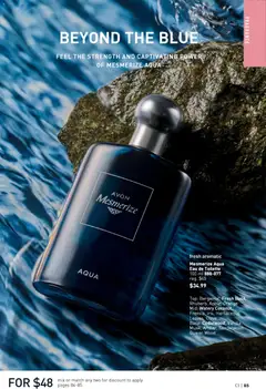 Preview of Mesmerize Aqua Eau de Toilette, fresh aromatic, 100 ml from shop Avon valid from 01.01.2026 | Page: 85 | Products: Fragrance, Eau de toilette, Toilette