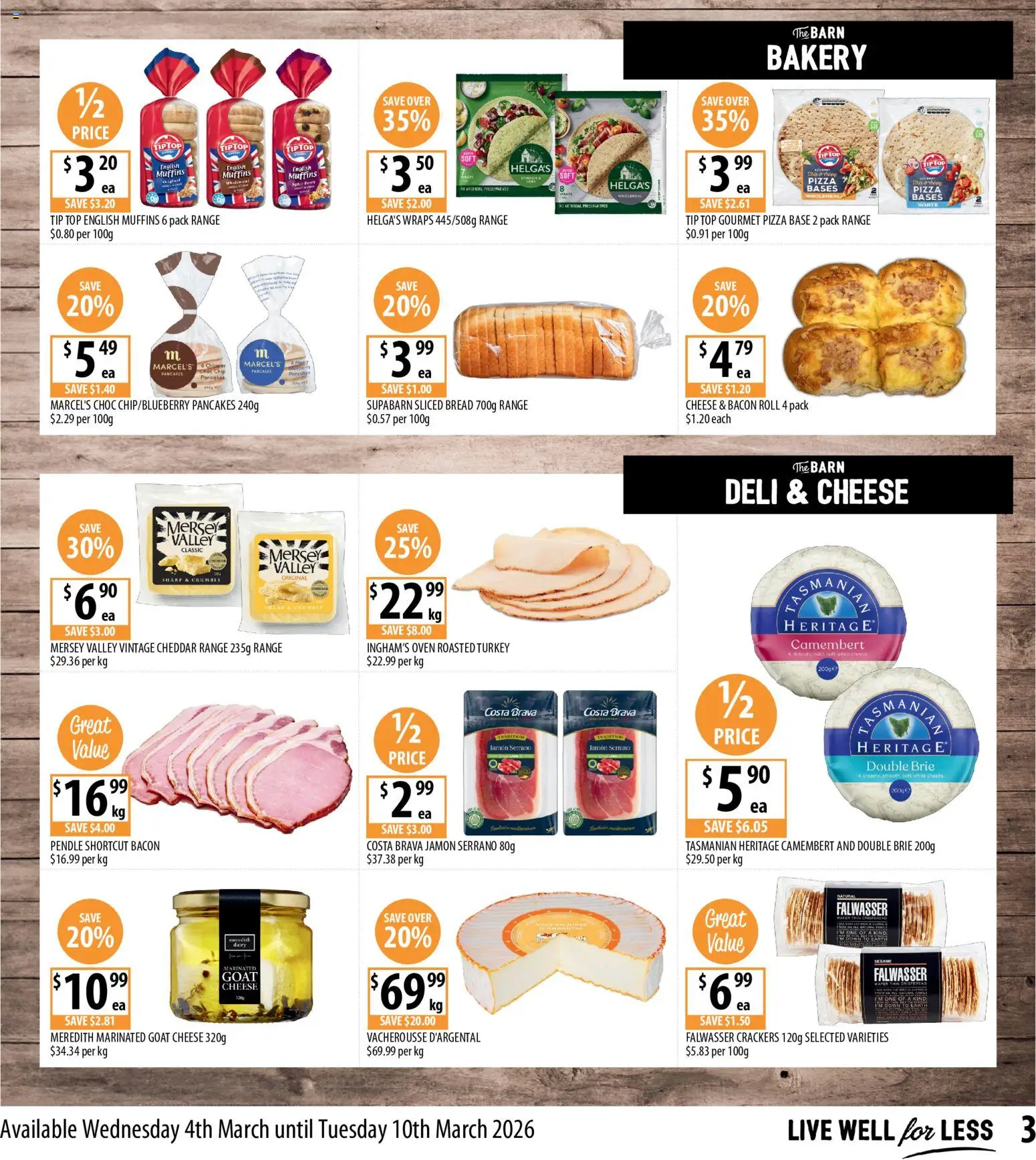 Supabarn catalogue - valid from 04.03.2026 | Page: 3 | Products: Crackers, Turkey, Oven, Bakery