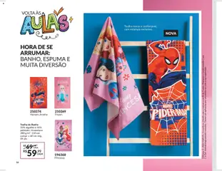 Avon - Campanha 02: Casa & Estilo - Pré-Visualização do folheto da loja Avon, válido de 06.01.2026 | Página: 14 | Produtos: Shampoo, Condicionador, Toalha de banho, Algodão