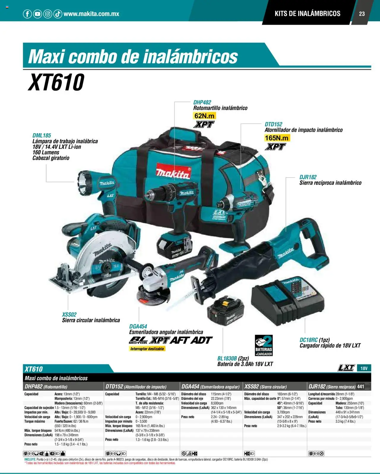 Nuevas ofertas de Makita válidas en toda la República Mexicana desde el 17.04.2024. ¡Encuentra las mejores ofertas en Makita catálogo ! | Página: 23 | Productos: Tornillo, Juego, Disco, Batería