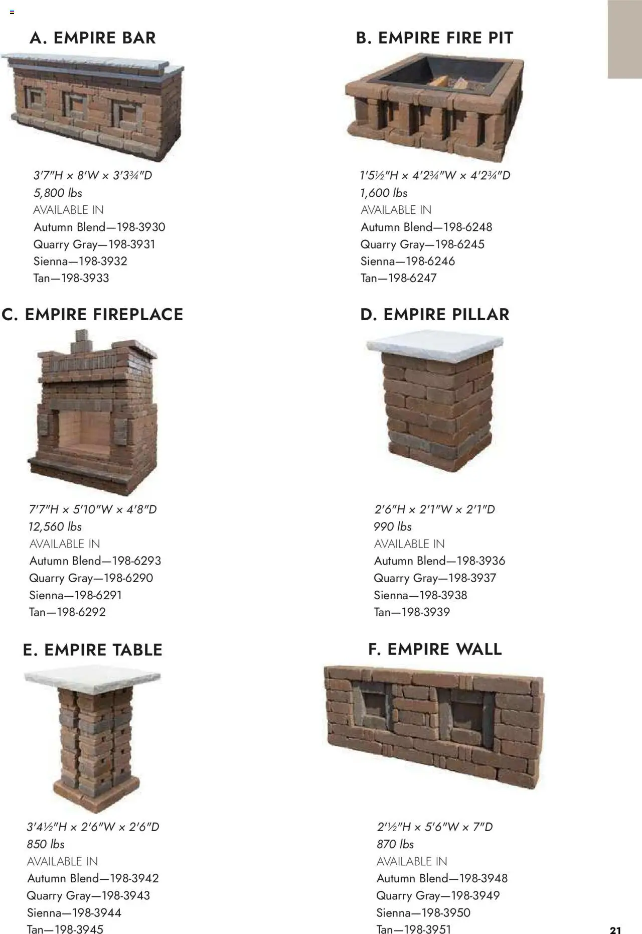 Menards Outdoor Living Block Projects & Bundles - valid from 13.03.2025 | Page: 21 | Products: Table