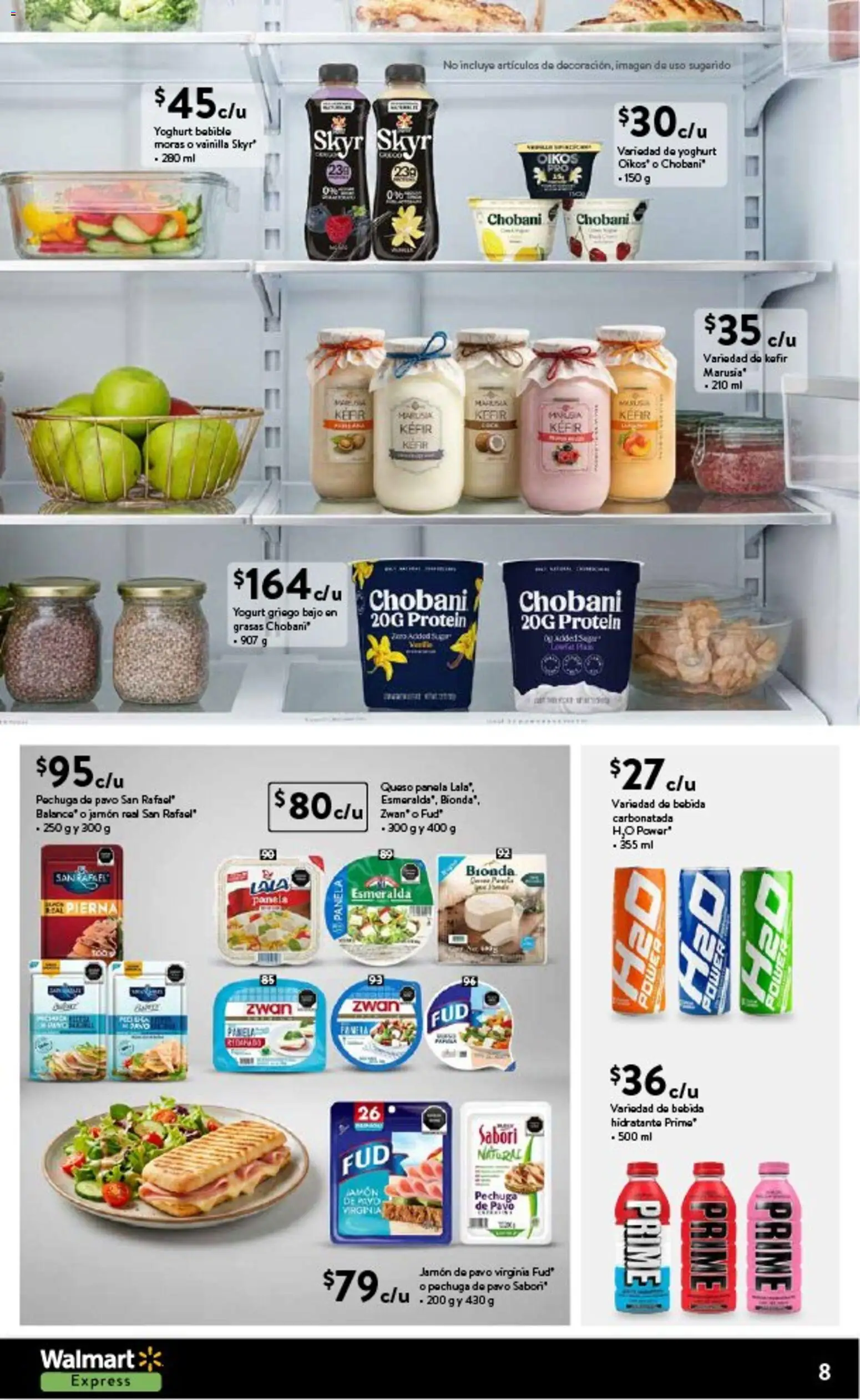 Nuevas ofertas de Walmart Express válidas en toda la República Mexicana desde el 12.02.2026. ¡Encuentra las mejores ofertas en Walmart Express folleto La frescura de temporada a precios bajos! | Página: 8 | Productos: Queso, Jamón