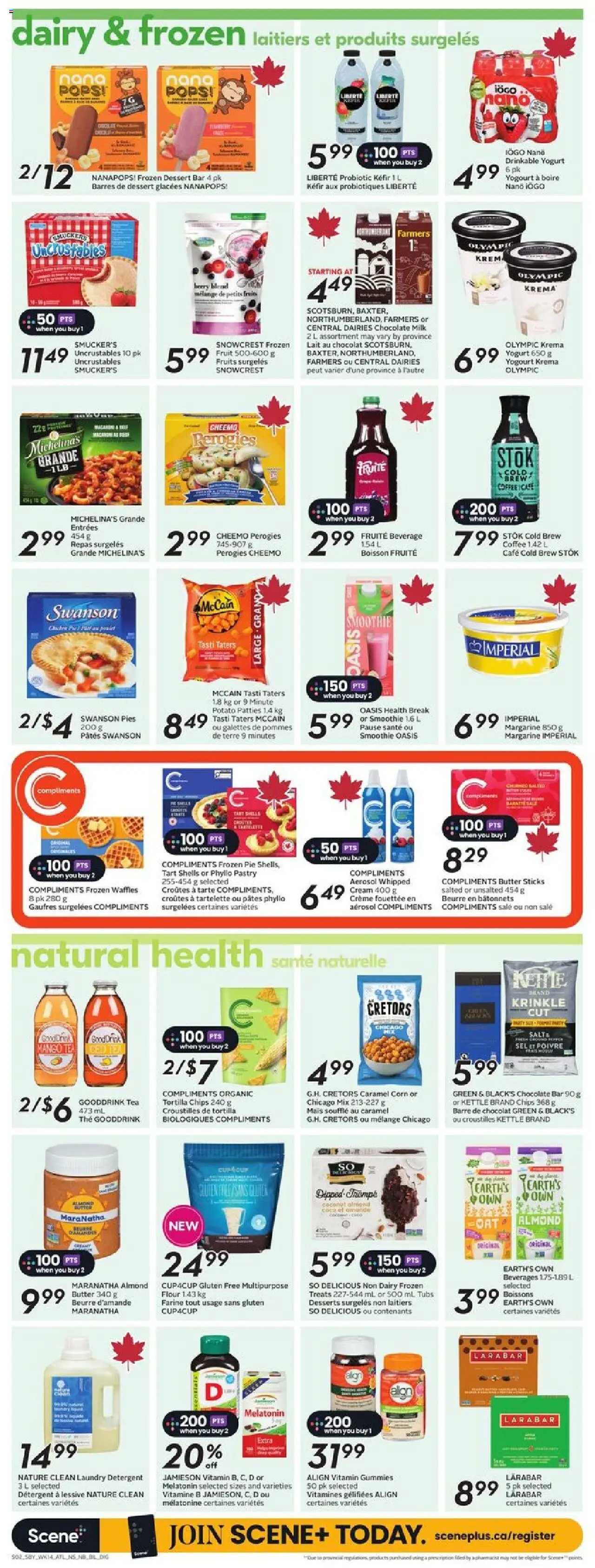 Sobeys flyer valid from 31.07.2025 | Page: 10 | Products: Cream, Kettle, Detergent, Yogurt