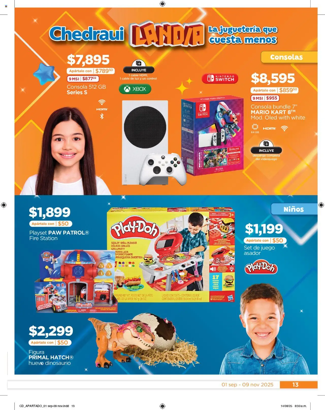Nuevas ofertas de Chedraui válidas en toda la República Mexicana desde el 01.09.2025. ¡Encuentra las mejores ofertas en Chedraui - Folleto Cuesta Menos Cumplir Tus Deseos! | Página: 13 | Productos: Cable, Juego, Paté, Xbox